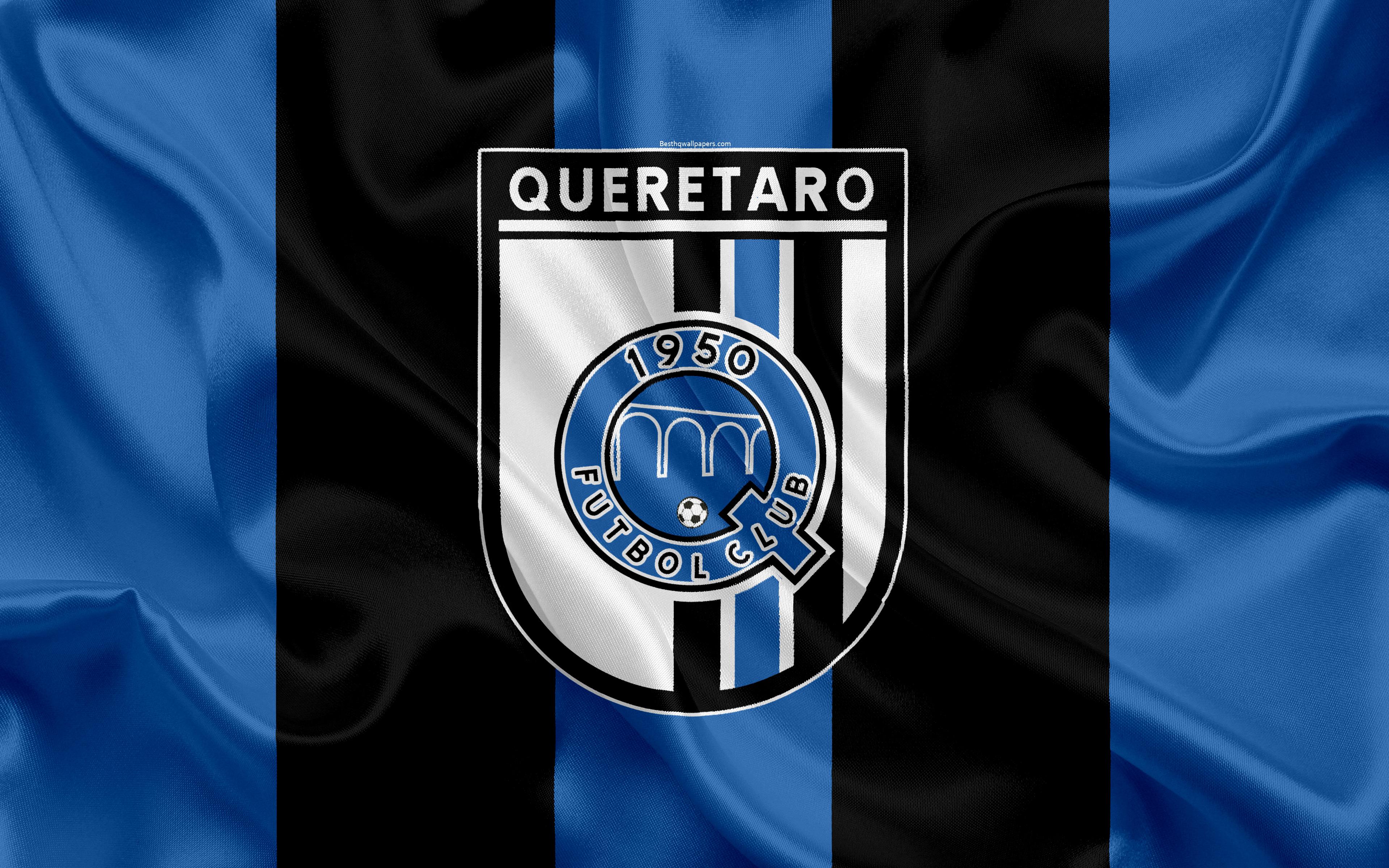 Download wallpaper Queretaro FC, 4k, Mexican football club, emblem