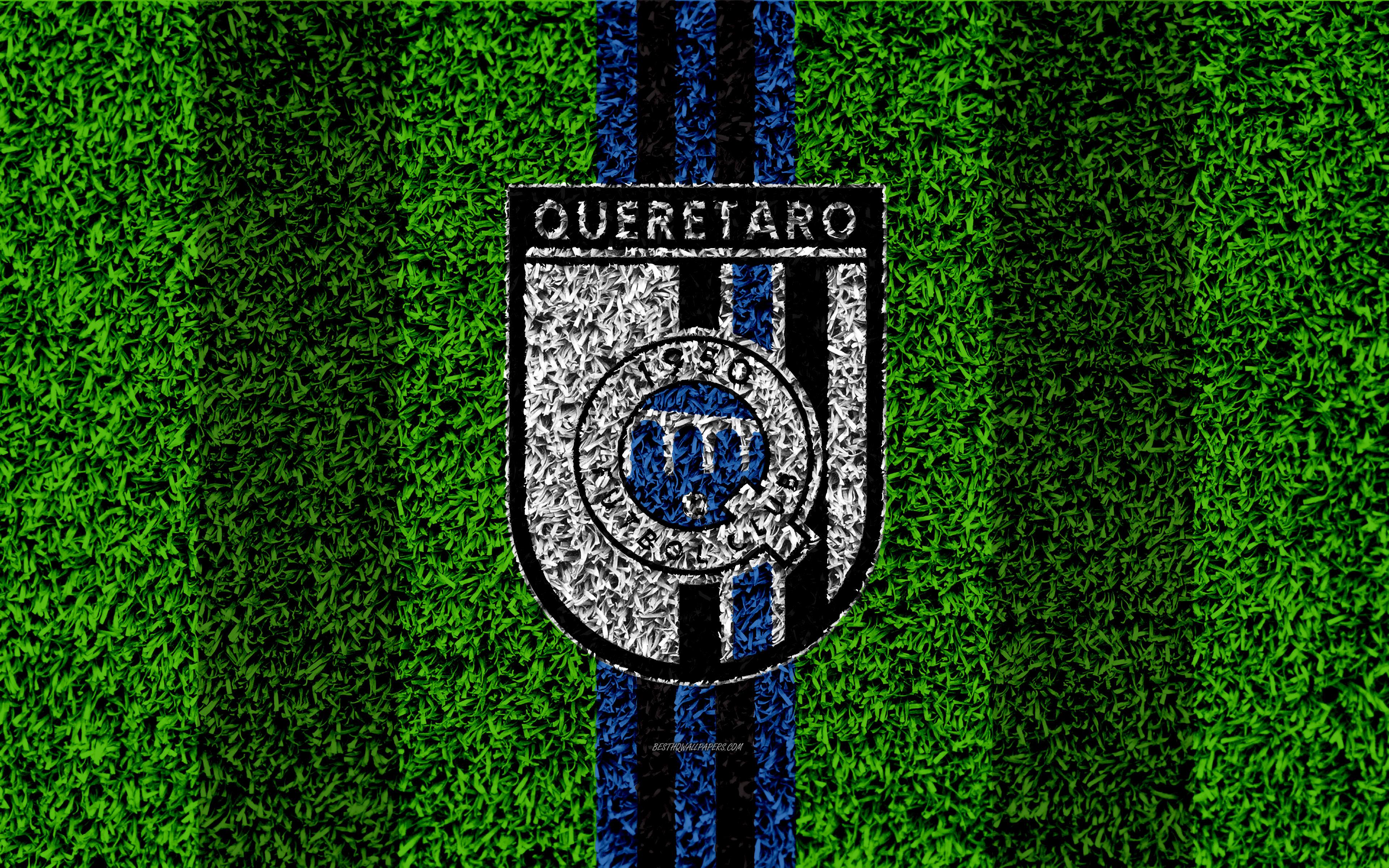 Download wallpaper Queretaro FC, Gallos Blancos de Queretaro, 4k