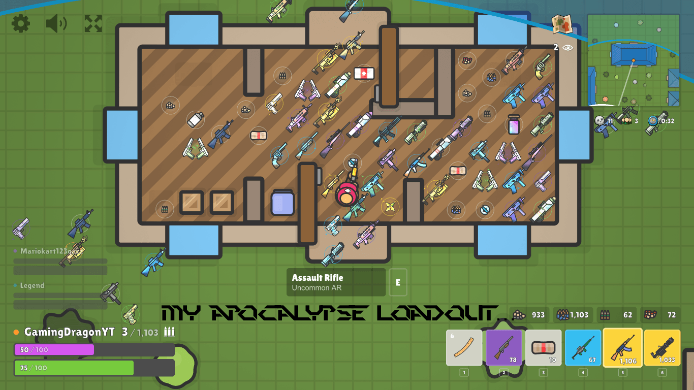 My Apocalype Loadout ZombsRoyale.io. Gamers Pins to pretty much any