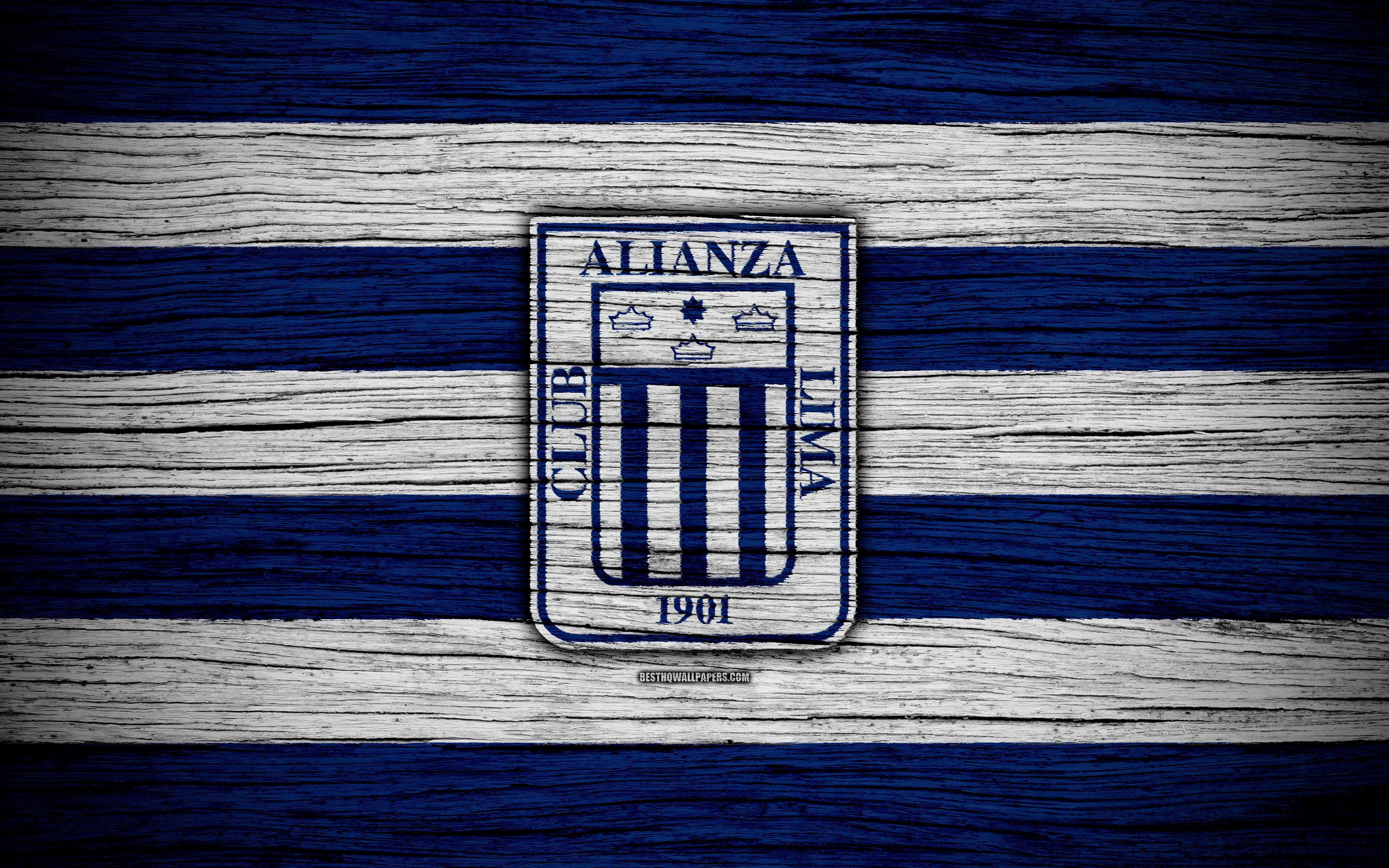 Download wallpapers Alianza Lima FC, 4k, Peruvian Primera Division