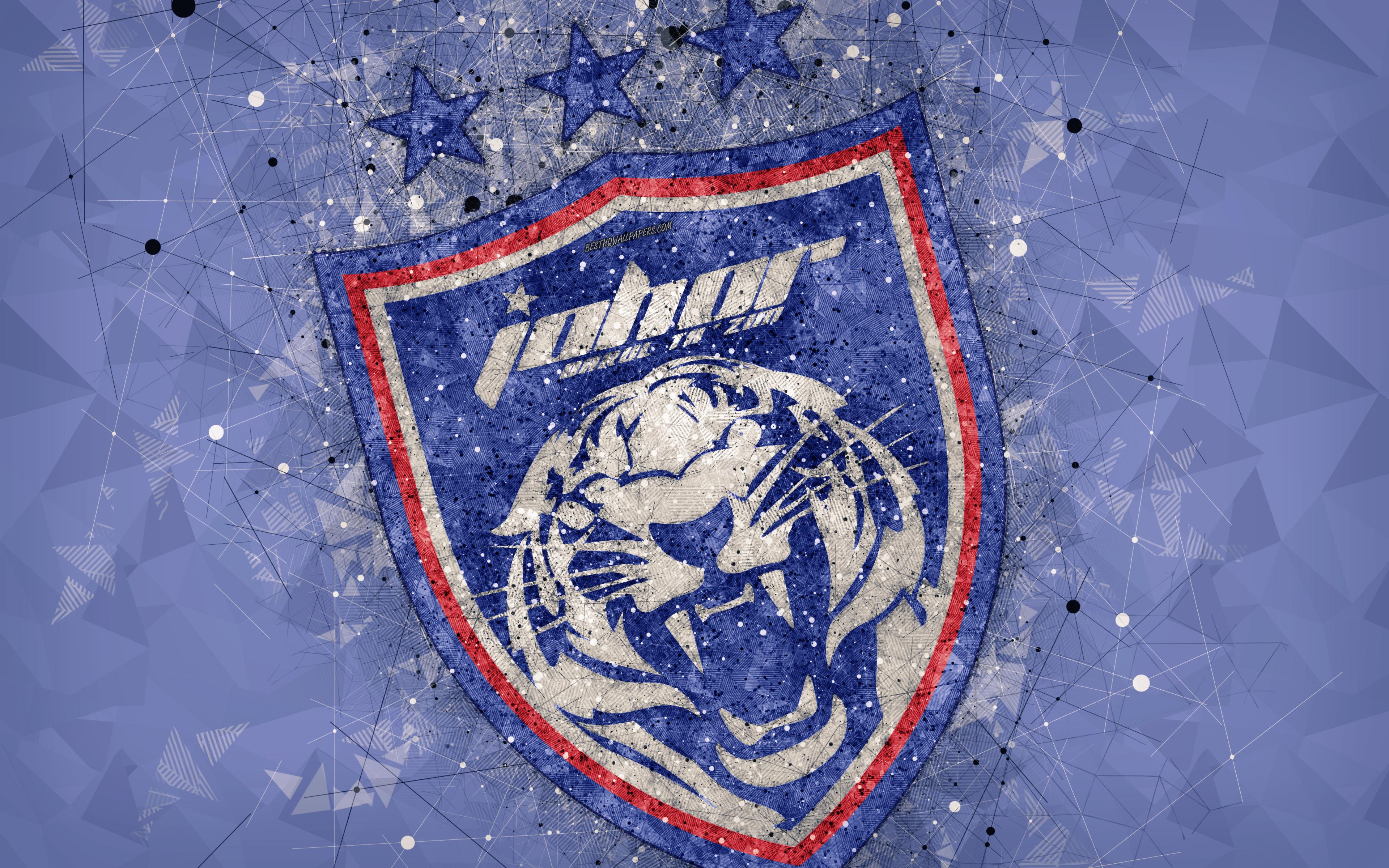Download wallpaper Johor Darul Tazim FC, Johor DT, 4k, logo