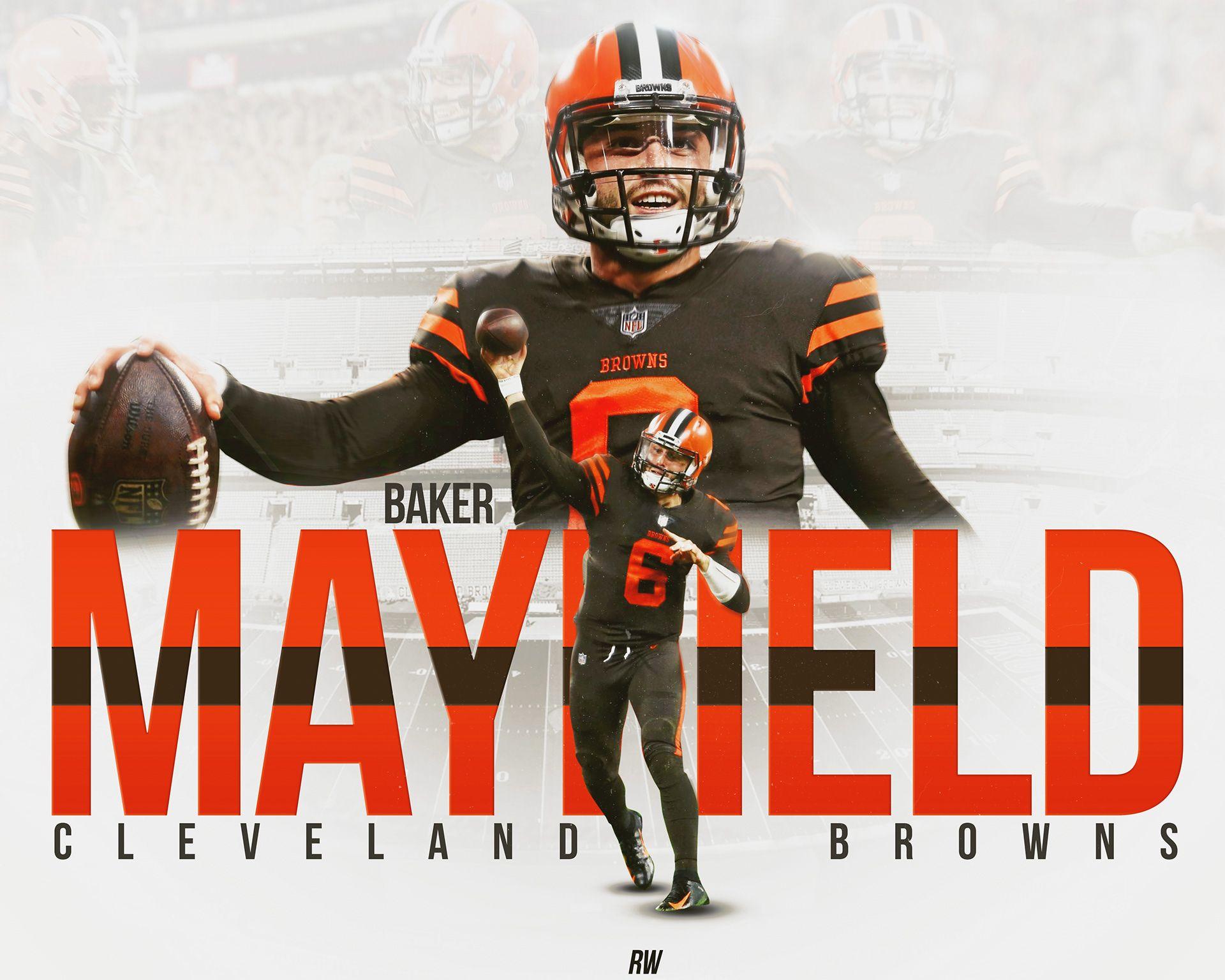Baker Mayfield Cleveland Browns Graphic. Sports Ad