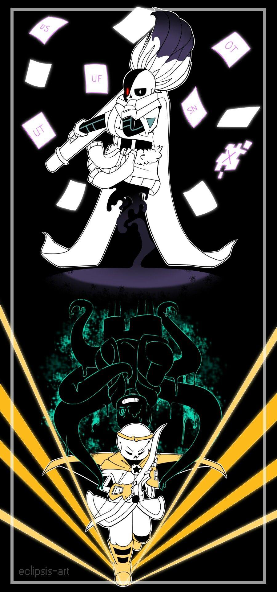 Ink Dream And Nightmare all from Underverse. Undetale