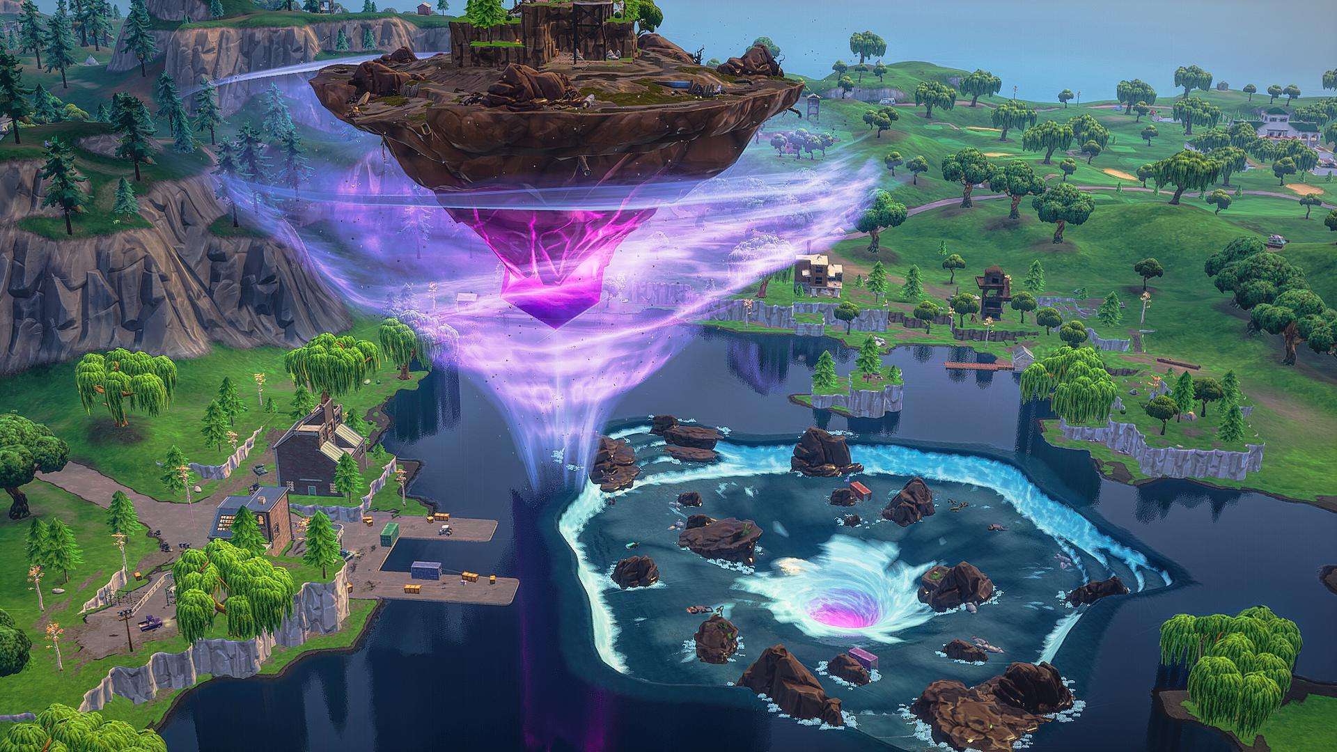 Floating Island In Fortnite Will Cause Volcanoes Pits To Appear