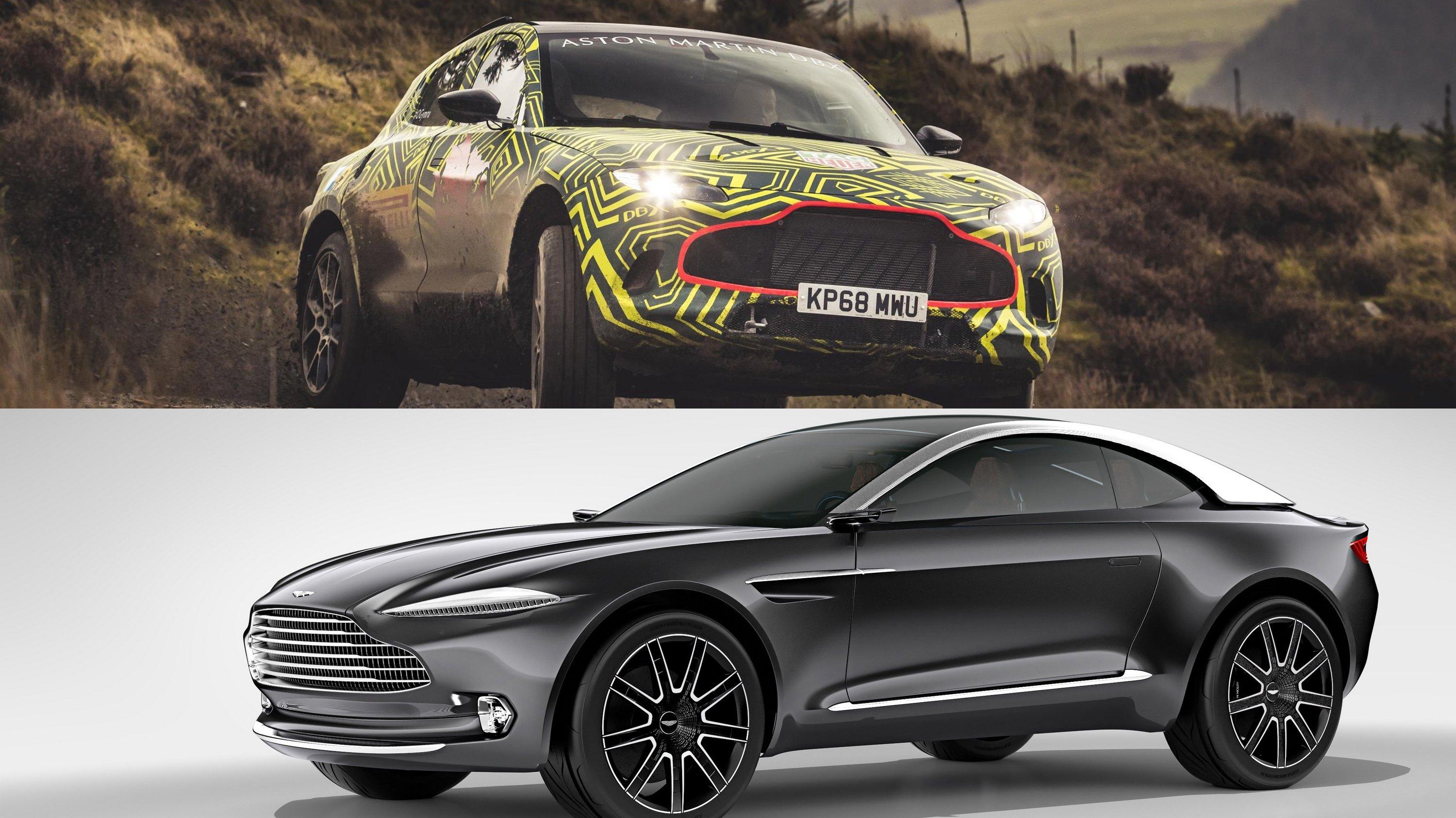 Visual Comparison Between The Aston Martin DBX Prototype And