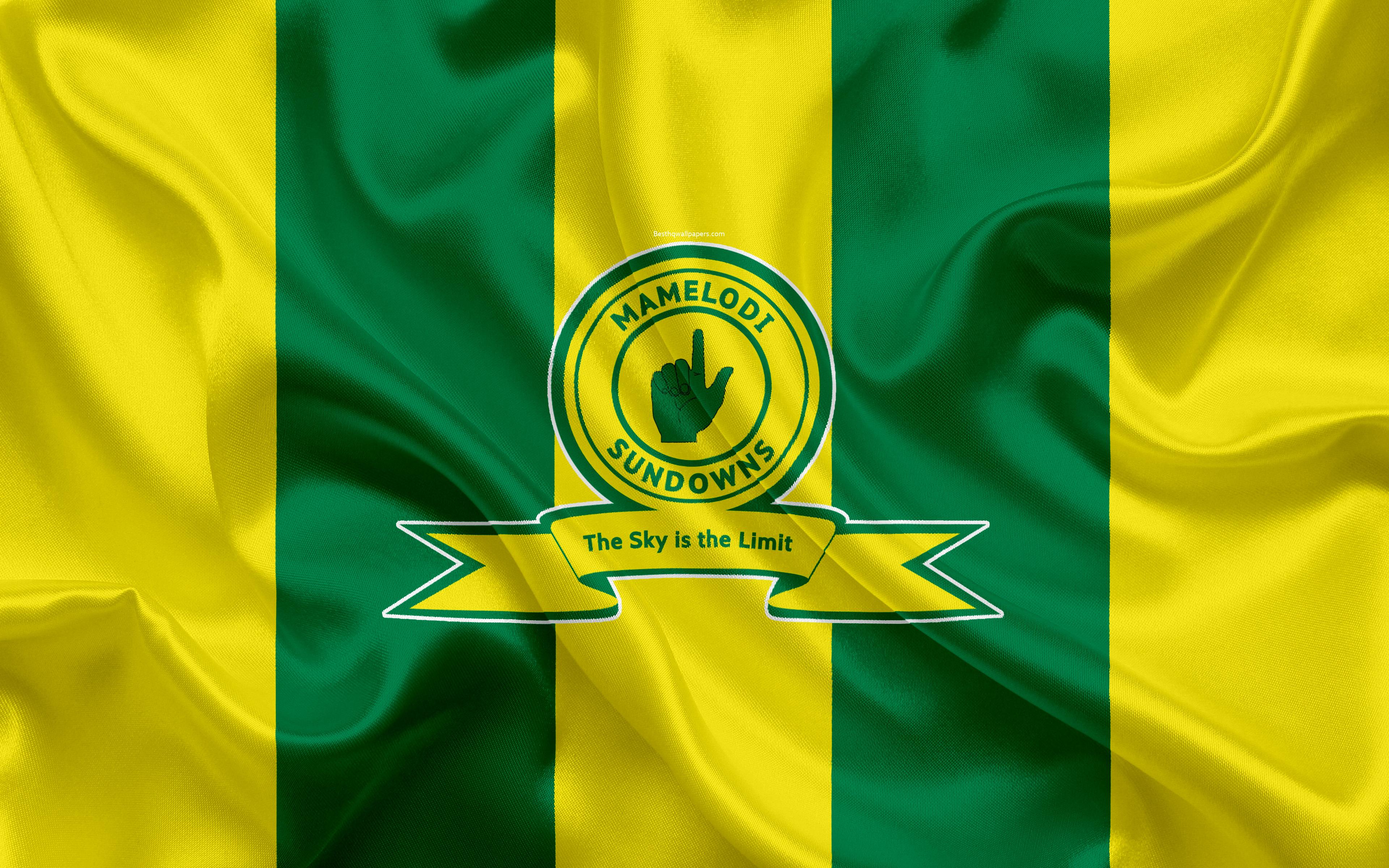 Download wallpaper Mamelodi Sundowns FC, 4k, logo, green yellow