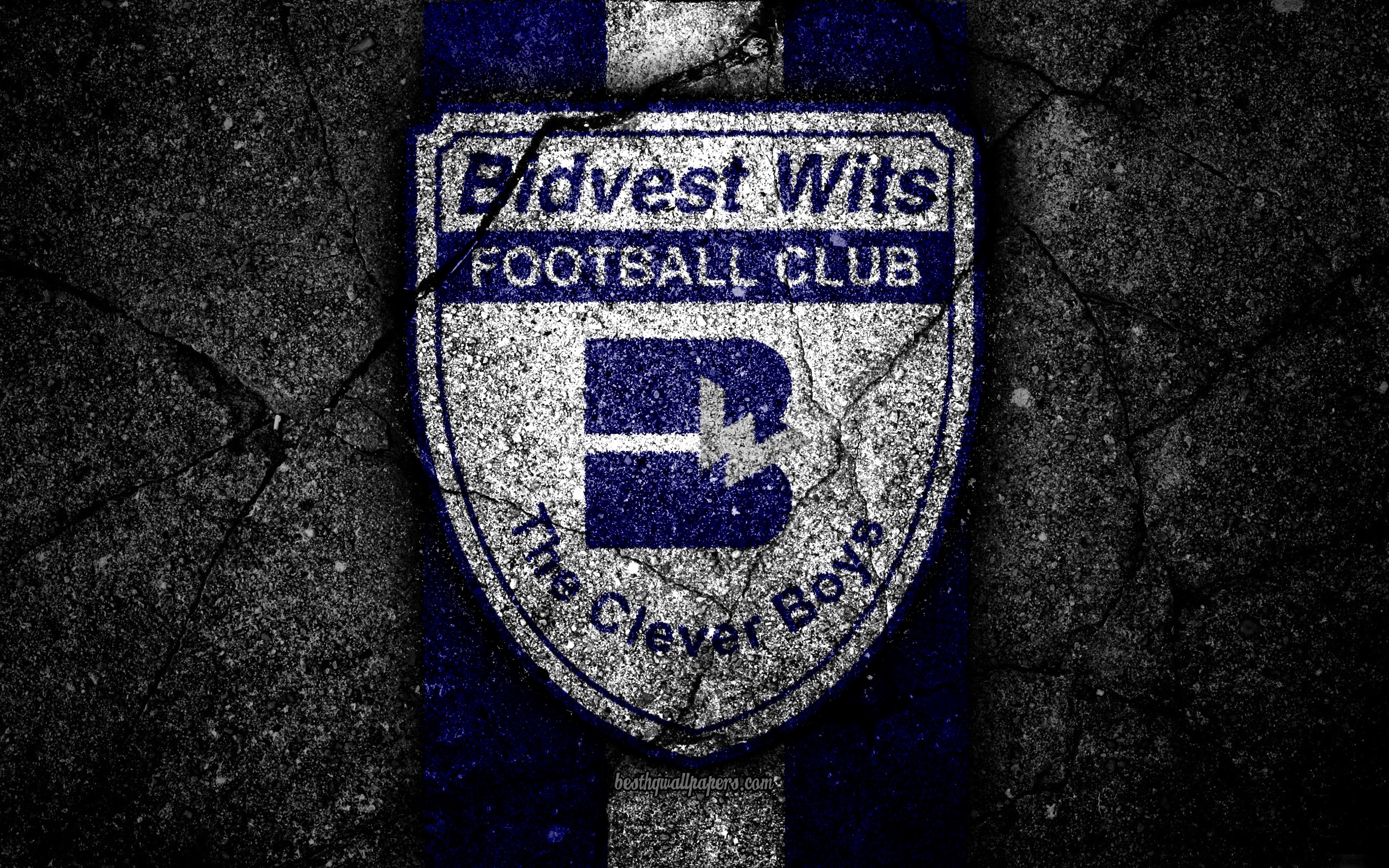 Download wallpaper Bidvest Wits FC, 4k, emblem, South African