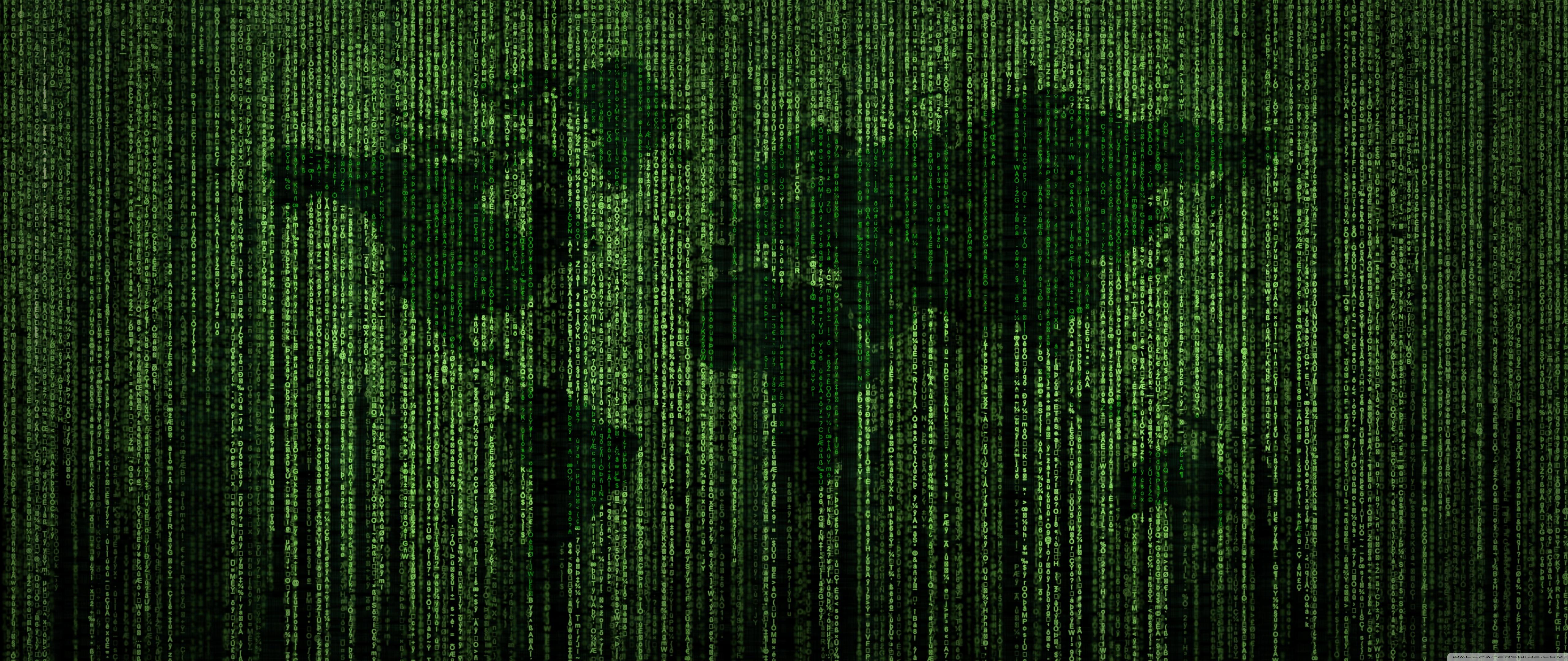 Green Matrix Code World Map ❤ 4K HD Desktop Wallpaper for 4K Ultra