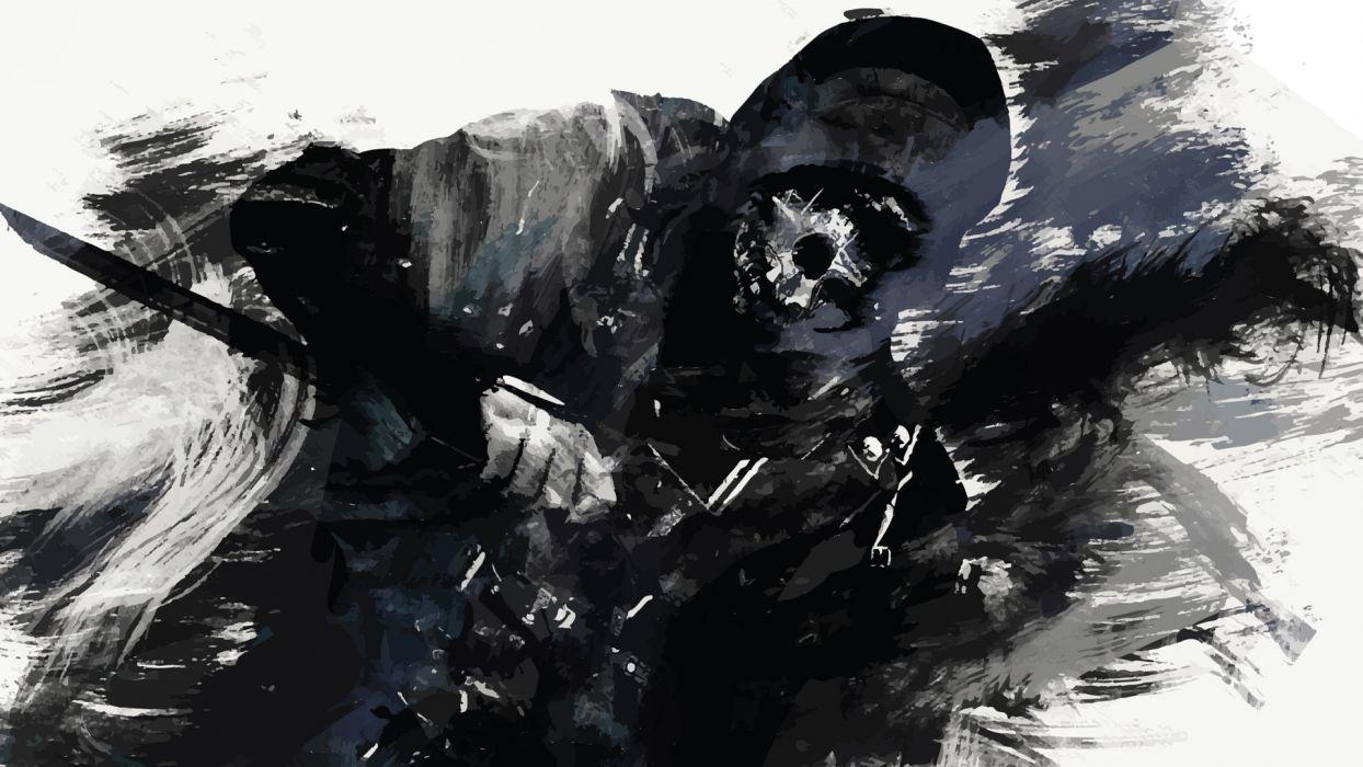 Dishonored Mask Drawing Sketch warrior anarchy skull dark wallpaper