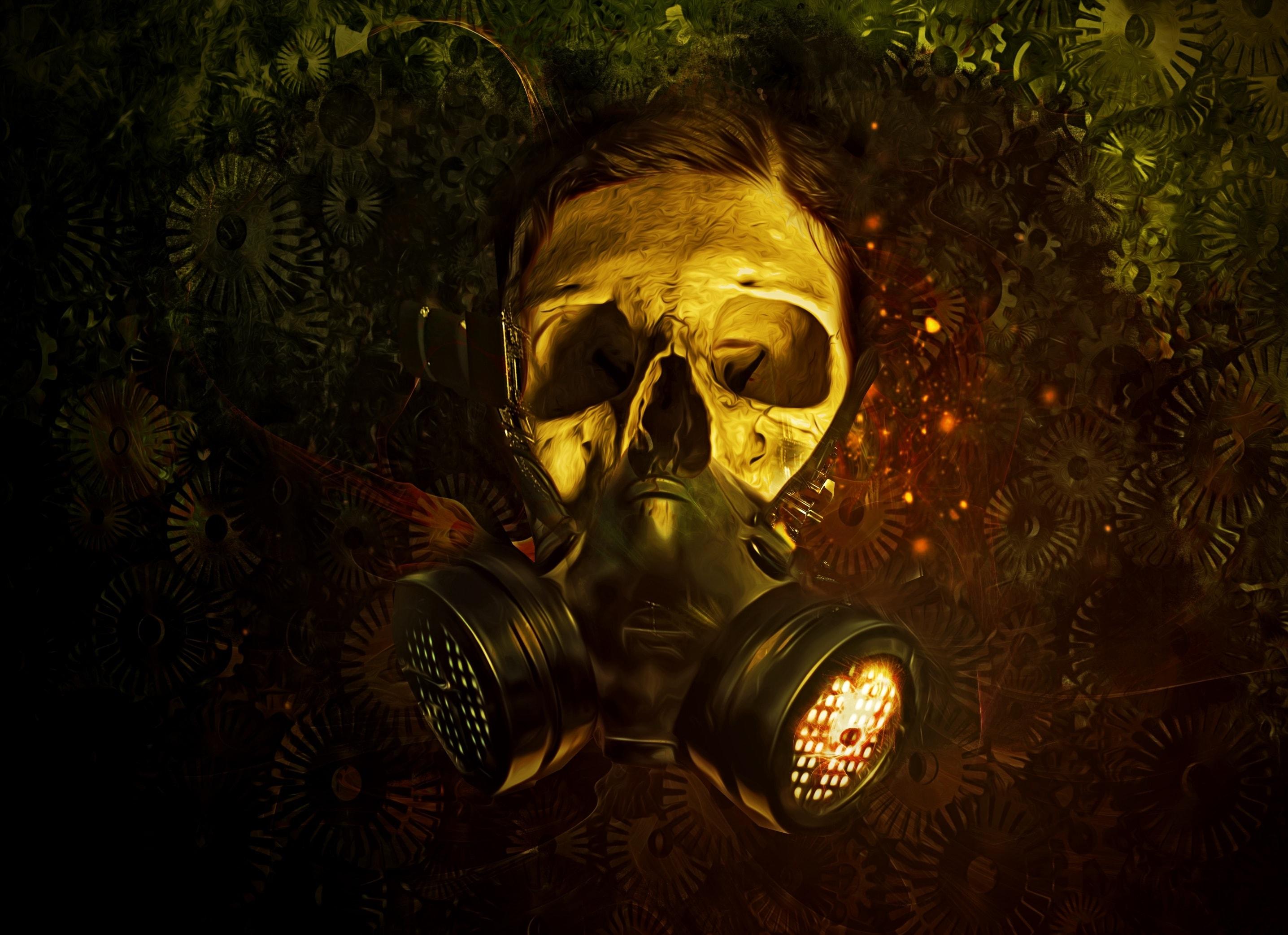 Gas Mask Gas Mask Skull Gears Wallpaper and Free