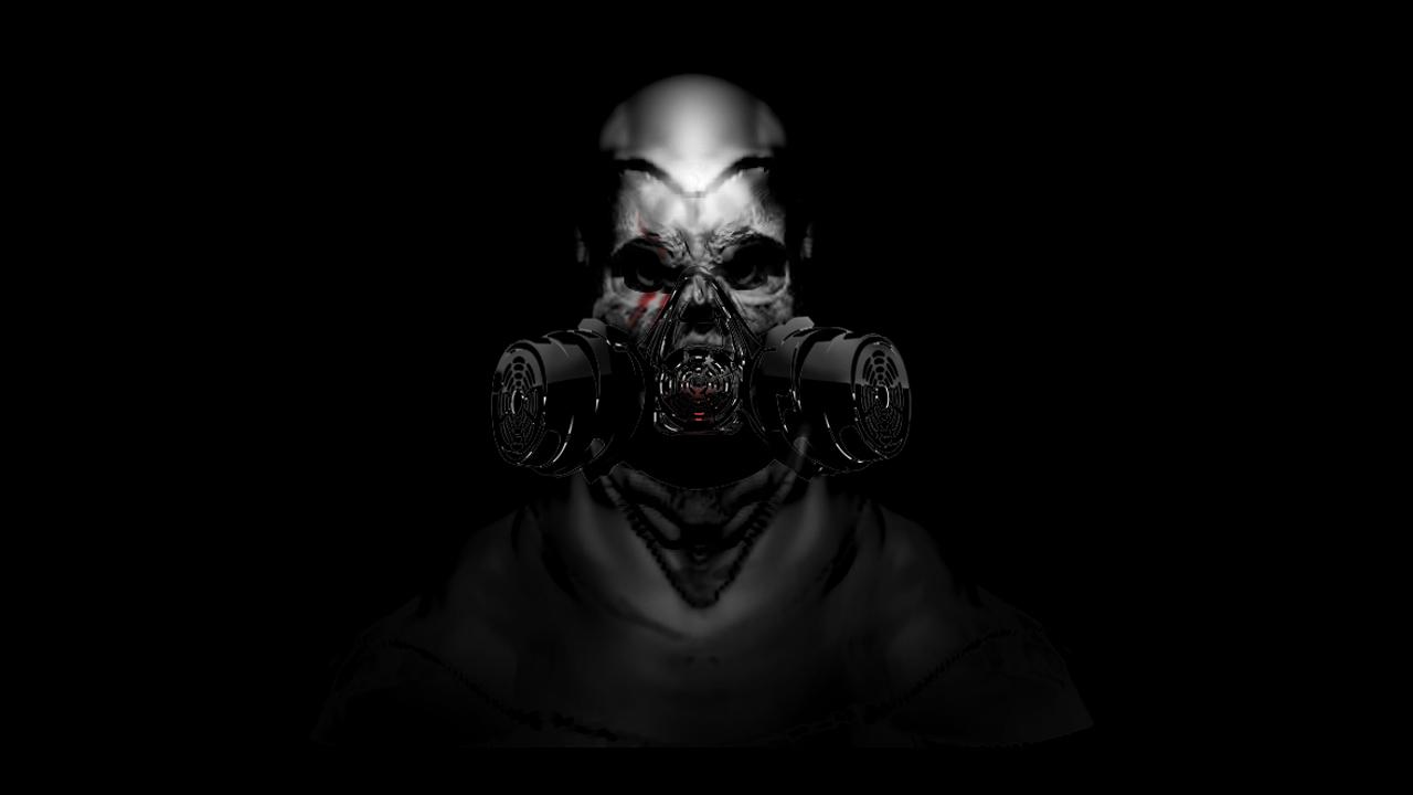 apocalyptic skull gas mask wallpaper