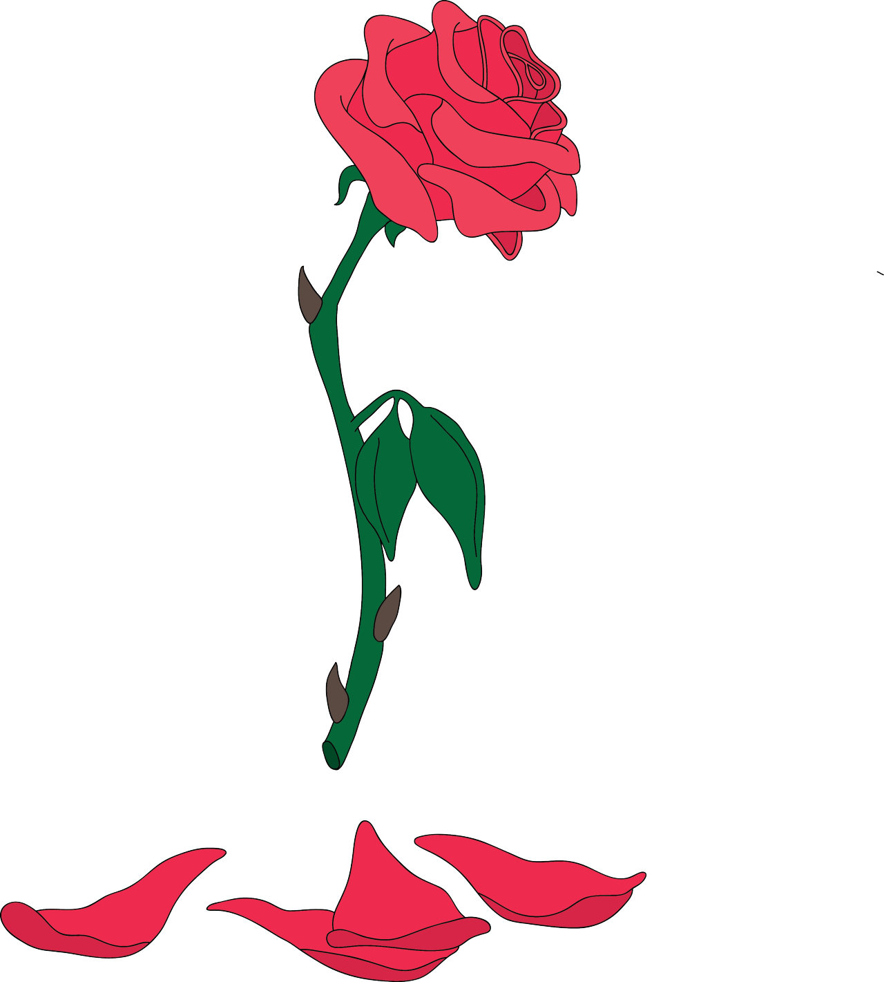 Beauty And The Beast Rose Transparent & PNG Clipart Free Download