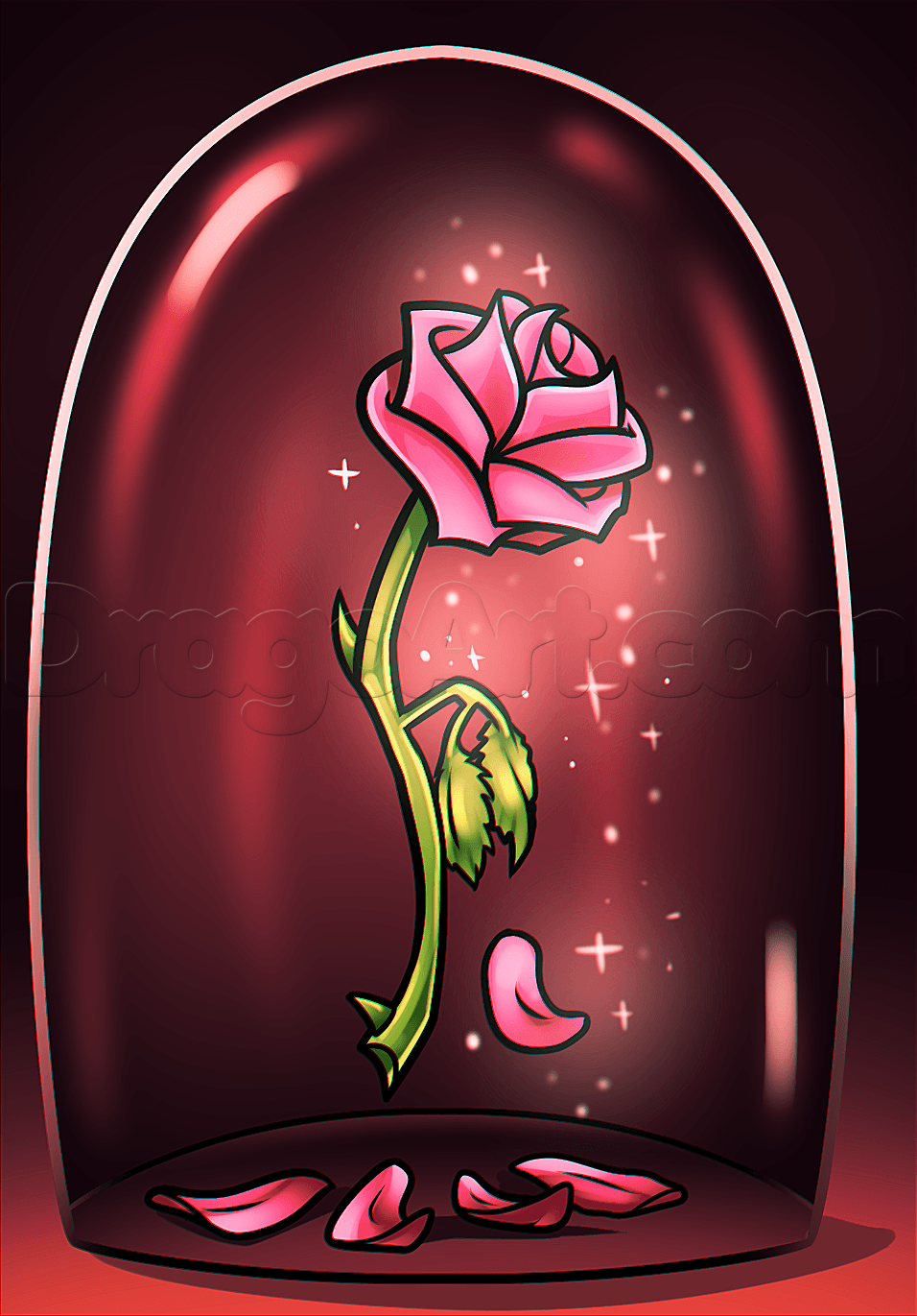 beauty and the beast rose drawing. Beginnger & How to's: Draw
