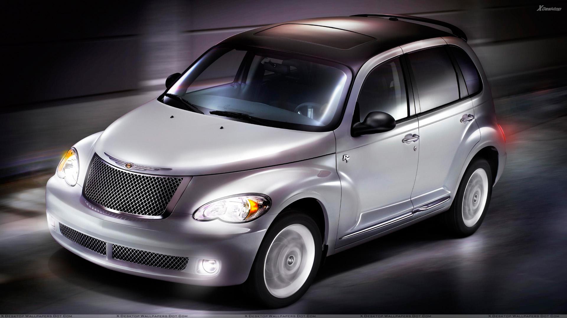 Front Side Pose Of 2009 Chrysler PT Cruiser In Silver Wallpaper