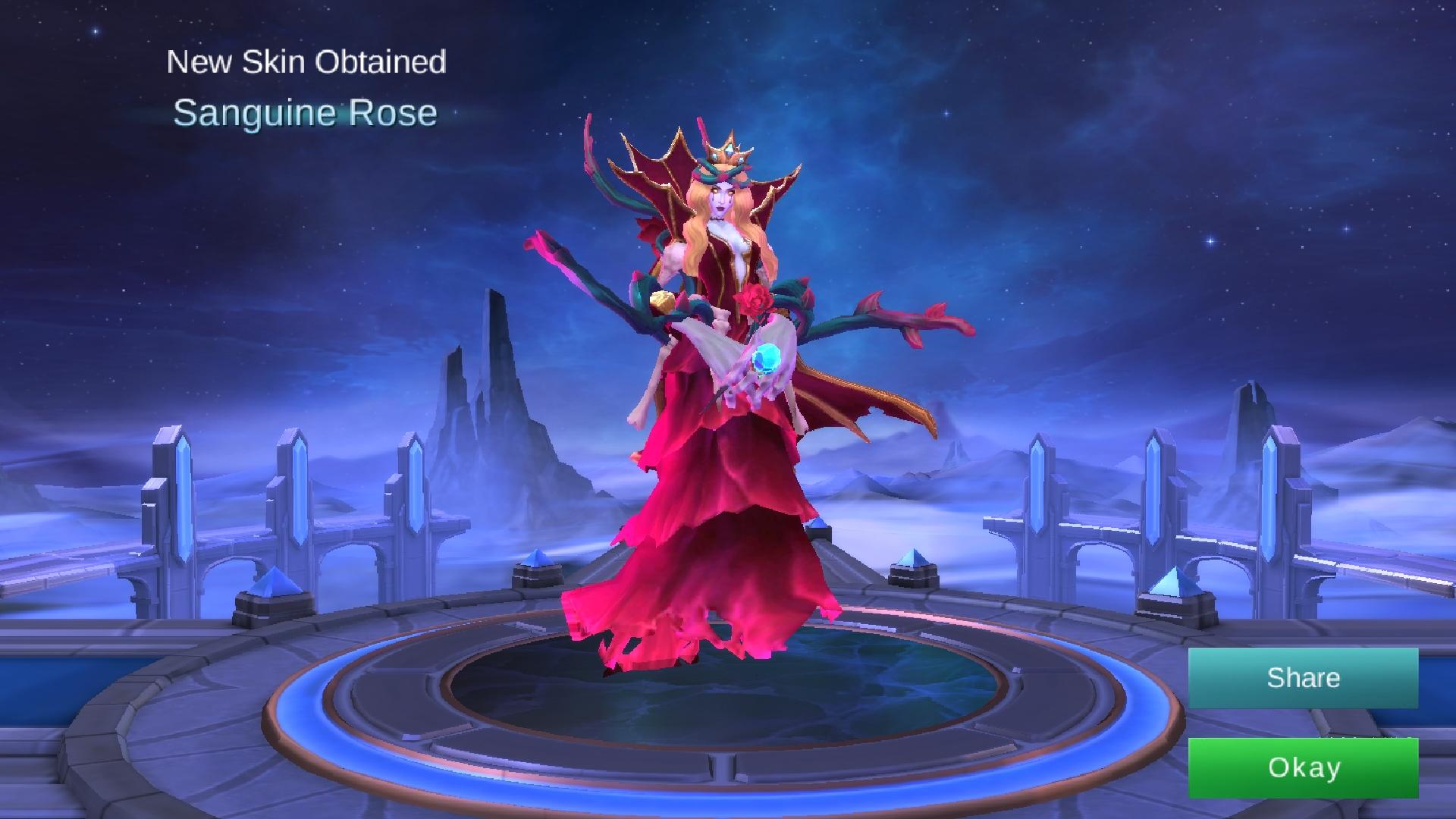 The Queen is here. SANGUINE ROSE