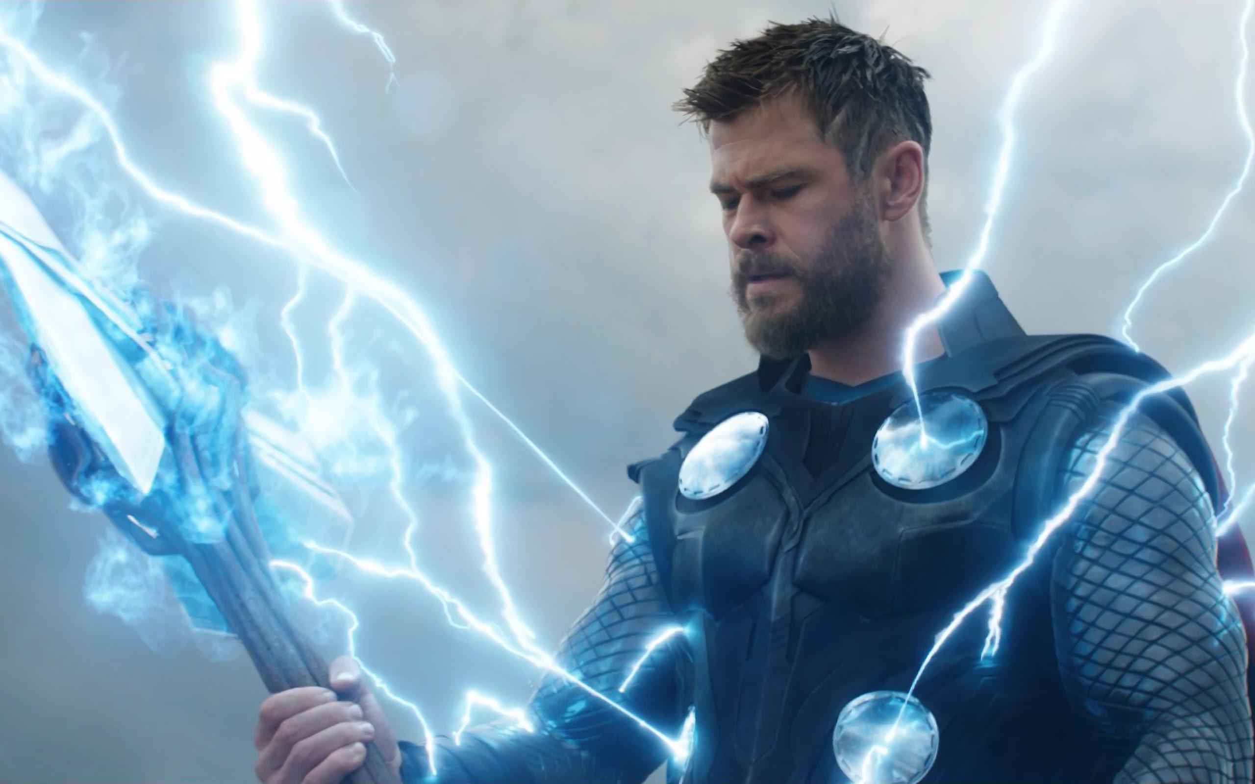 Avengers: Endgame, Thor, Stormbreaker, Hammer, 4K, Wallpaper