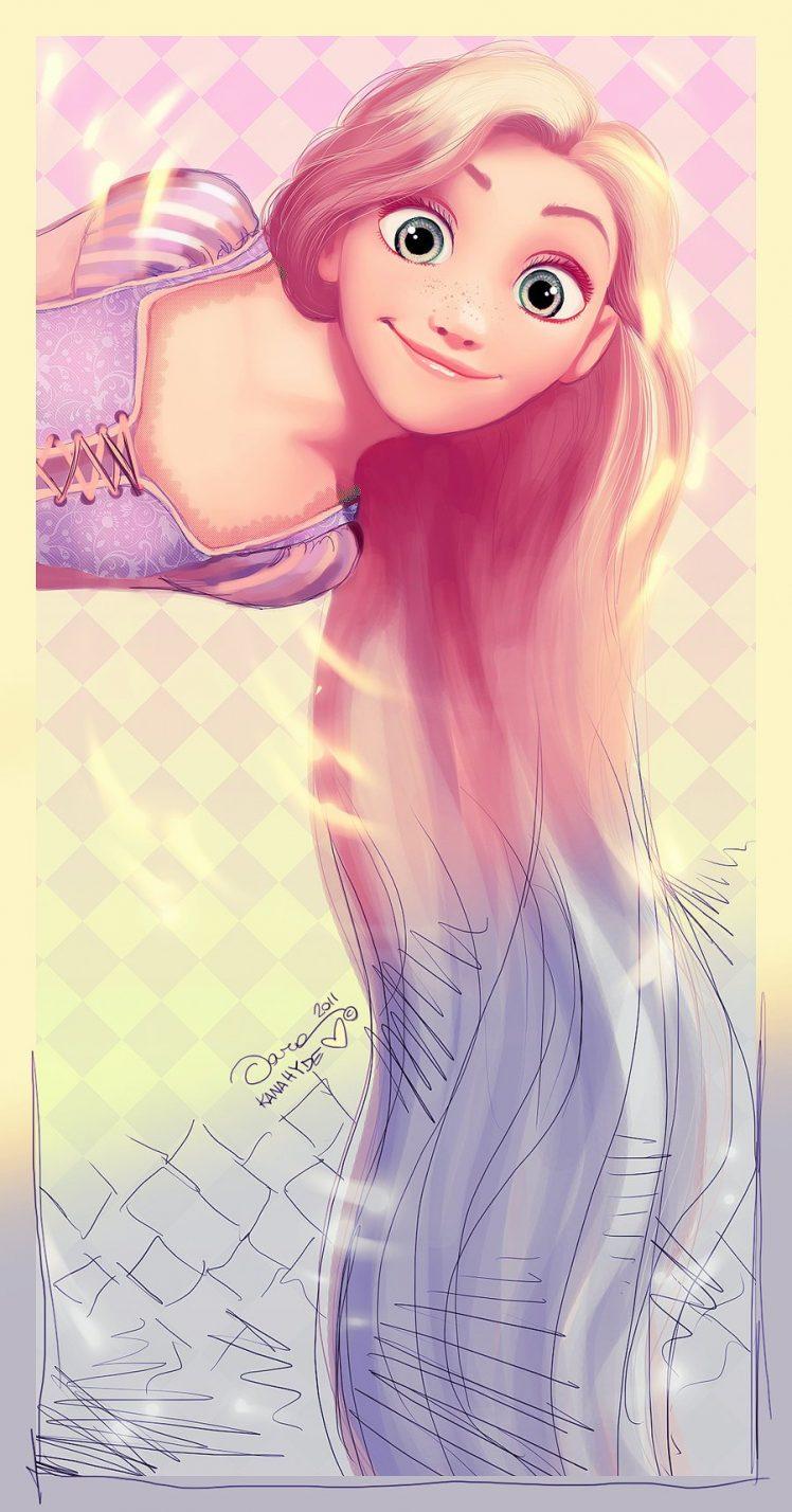 Rapunzel Girl Cartoon HD Wallpaper