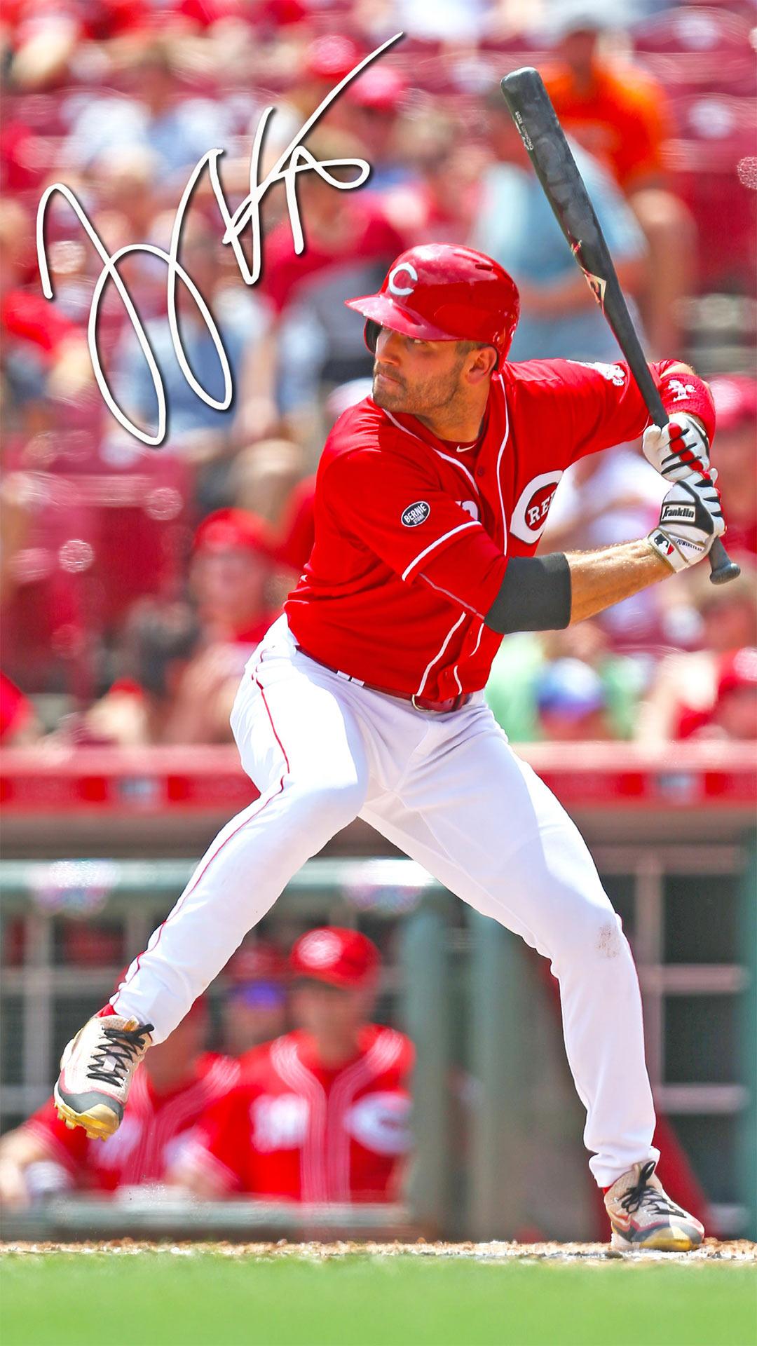 Download Joey Votto Hitting The Baseball Wallpaper