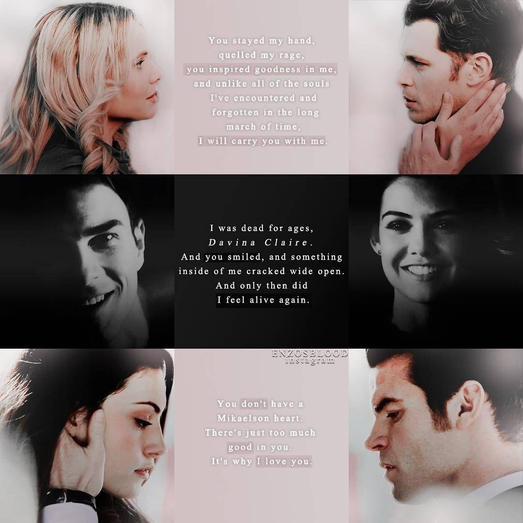 the main couples of the originals: klamille, kolvina, & haylijah
