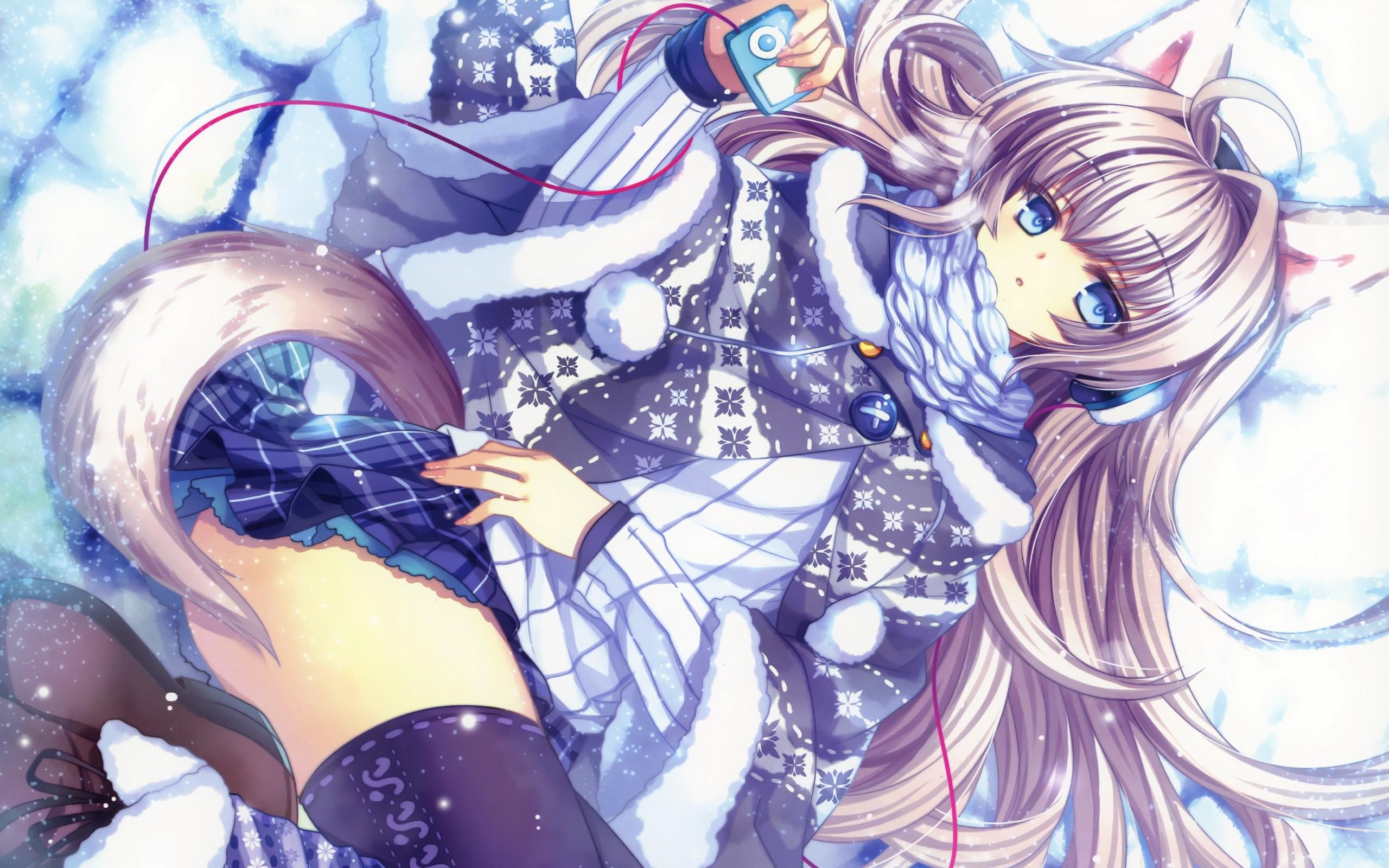 Anime Catgirl HD wallpaper