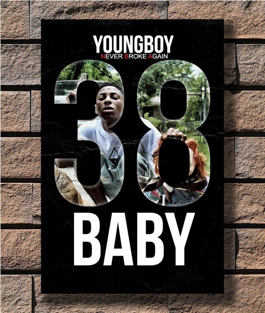 Art Poster 24x36 27x40 YoungBoy 38 Baby Rap Music T 2211