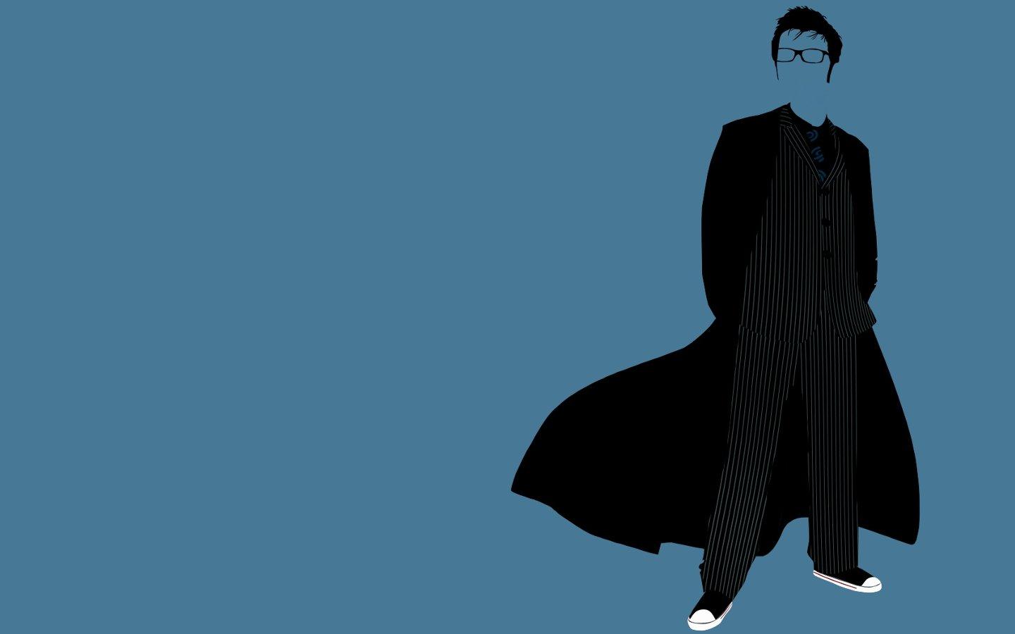 Men glasses Doctor Who coat Tenth Doctor men with glasses wallpaper