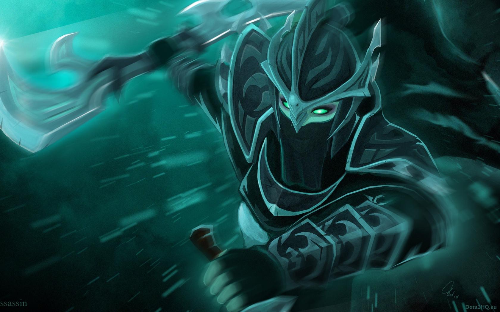 Download wallpaper 1680x1050 phantom assassin, dota art