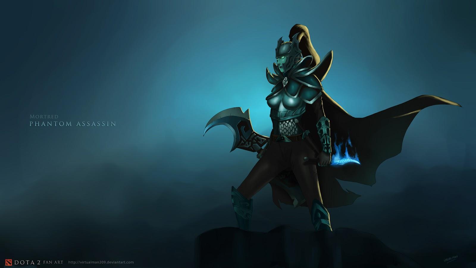 Phantom Assassin DOTA 2 HD Desktop Wallpaper, High Definition