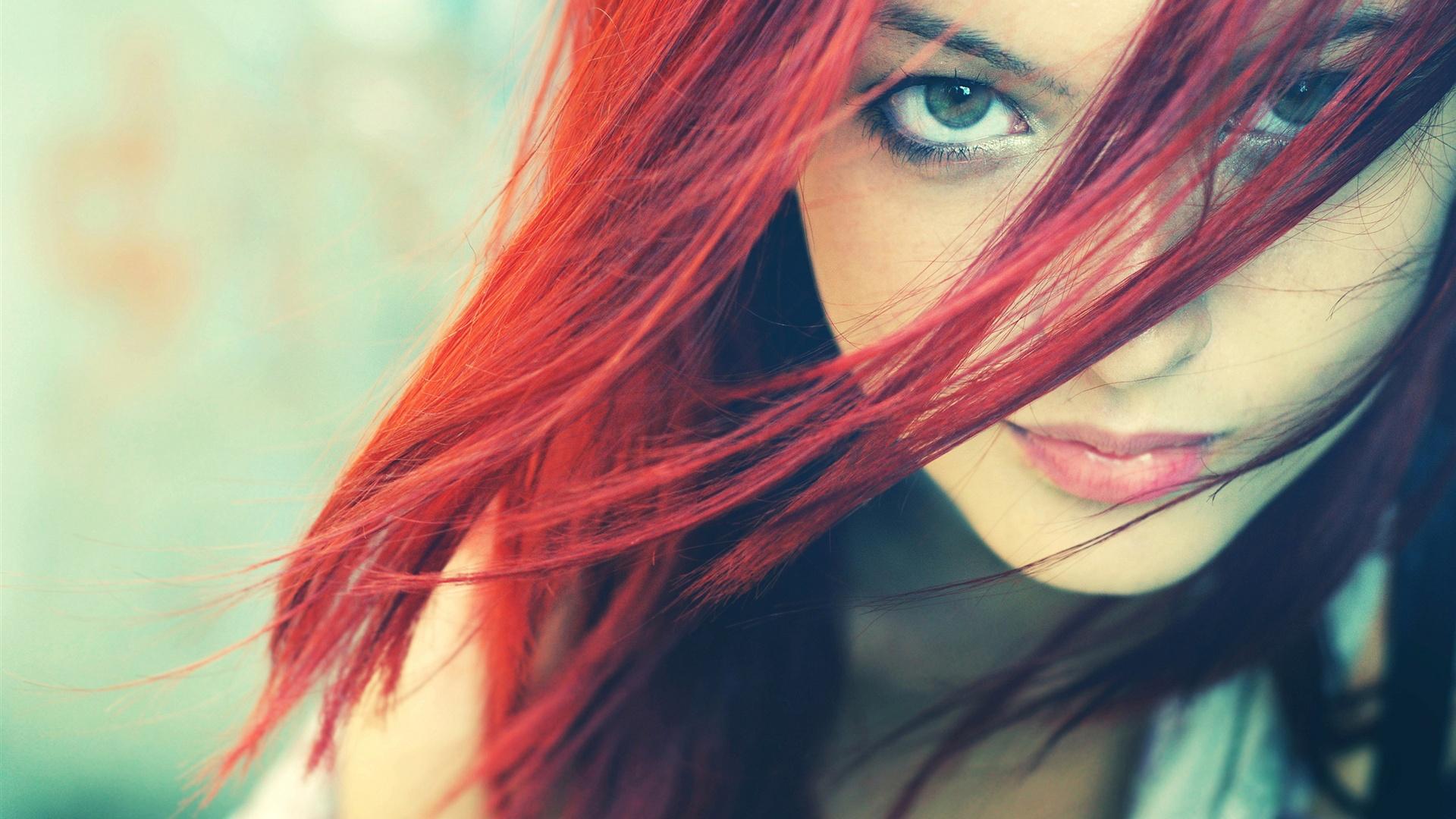 Wallpaper Red hair pretty girl face 2560x1600 HD Picture, Image