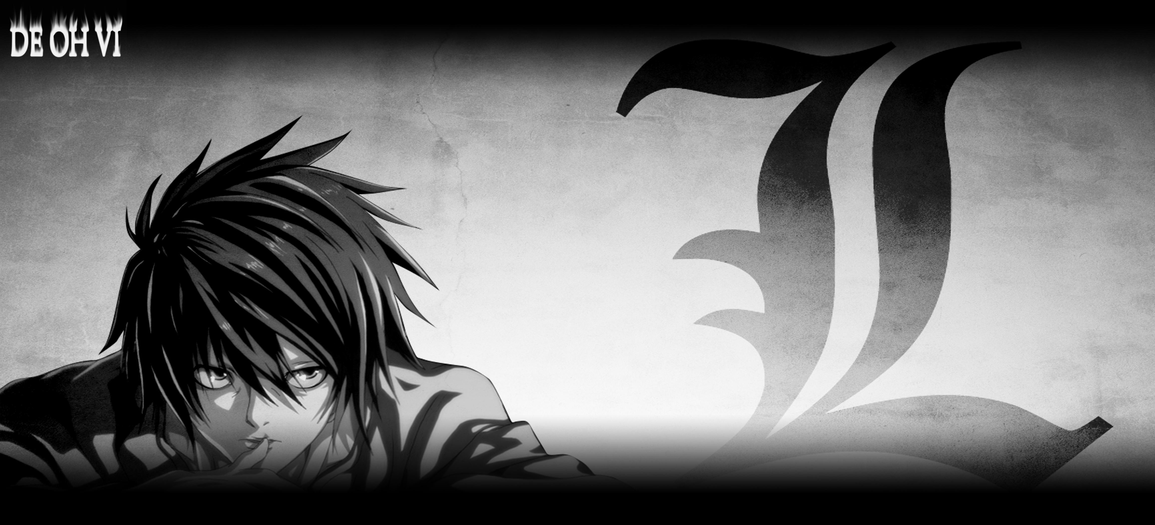 L image L Lawliet (Death Note) HD wallpaper and background photo