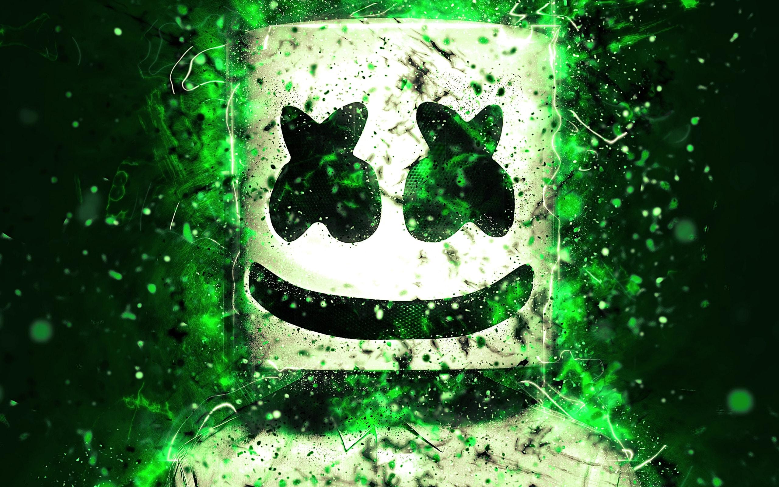 Wallpaper of Marshmello, Green, Music background & HD image