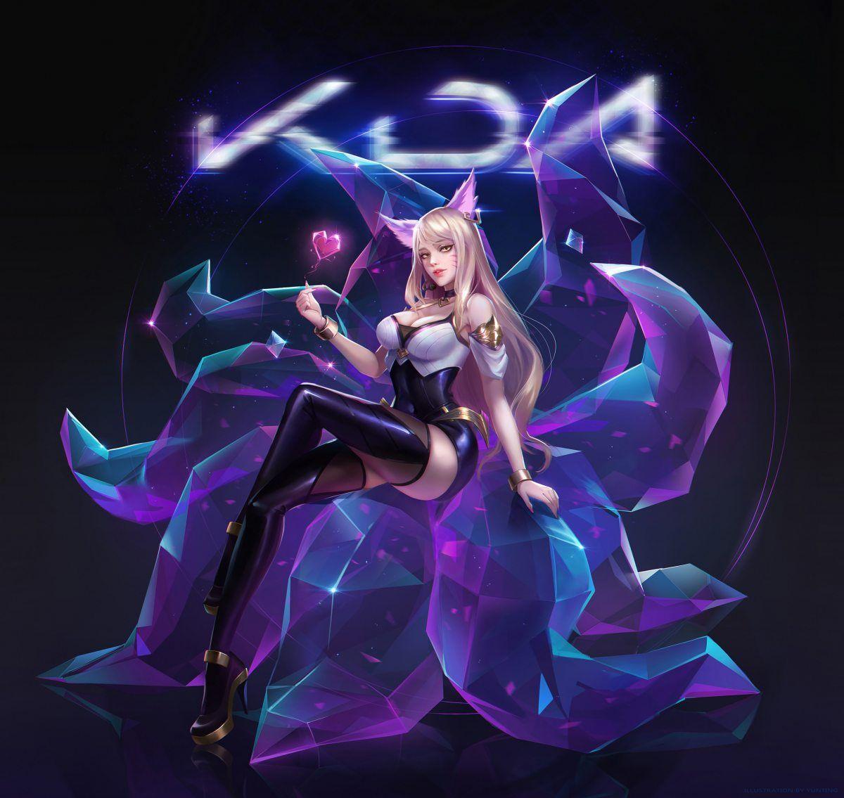 League of Legends (LOL) : K/DA Ahri (Anime Fanart) 4K wallpaper download