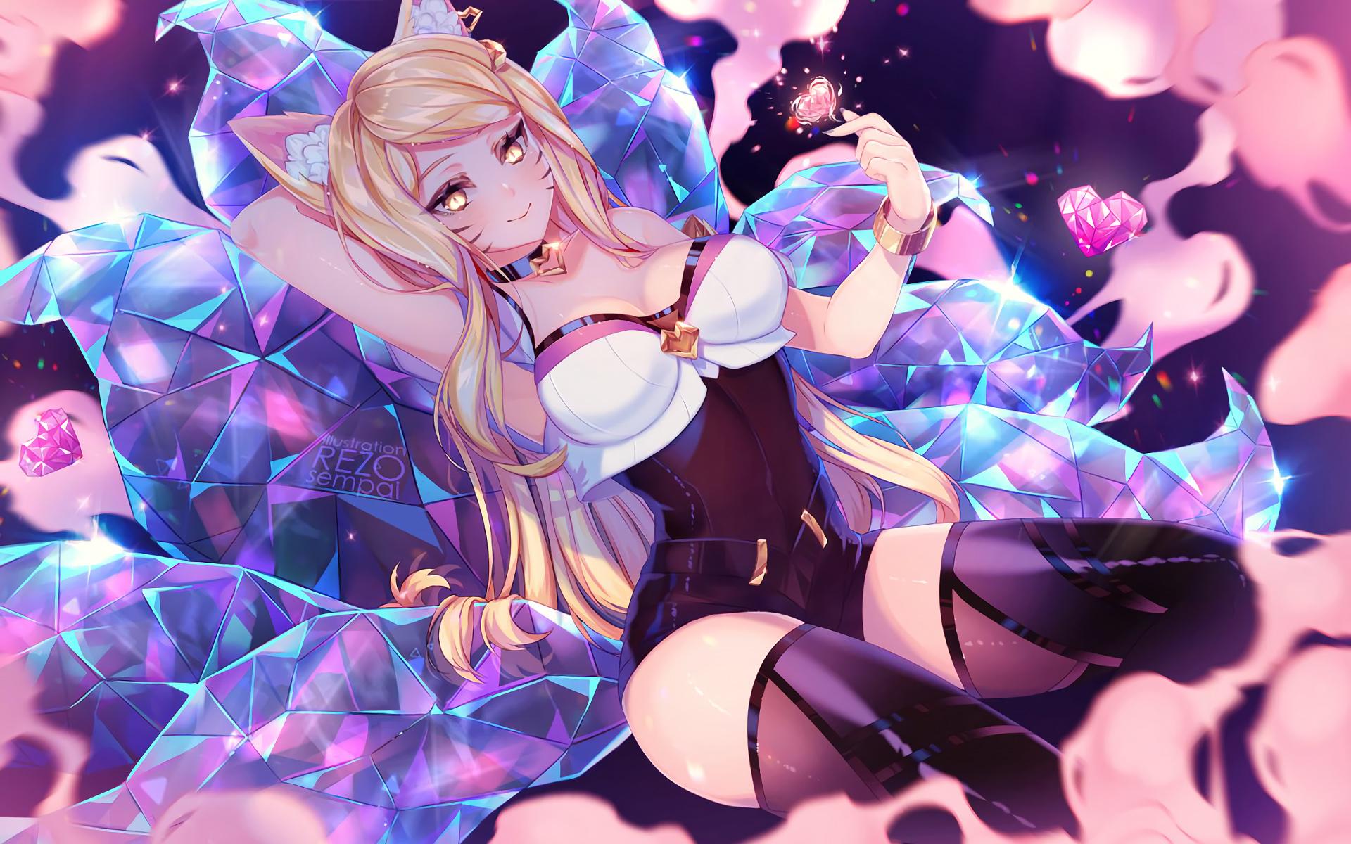 League of Legends (LOL) : K/DA Ahri (Anime Fanart) 4K wallpaper download