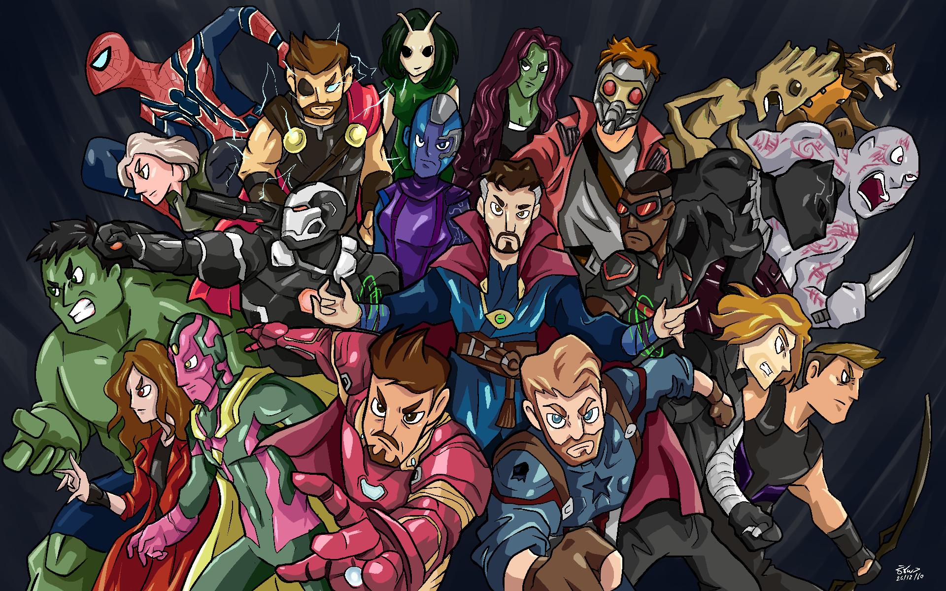 Wallpaper 4k Avengers Infinity War Hero Side Fan Art artist
