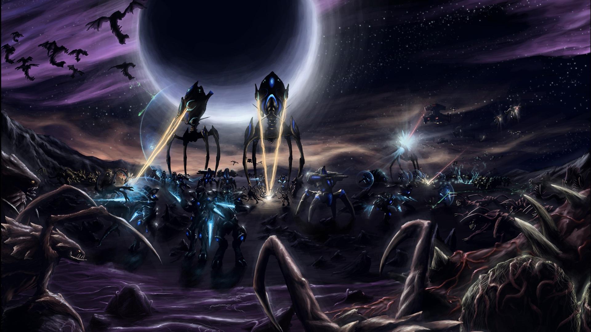 Wallpaper starcraft legacy of the void art protoss attack surface
