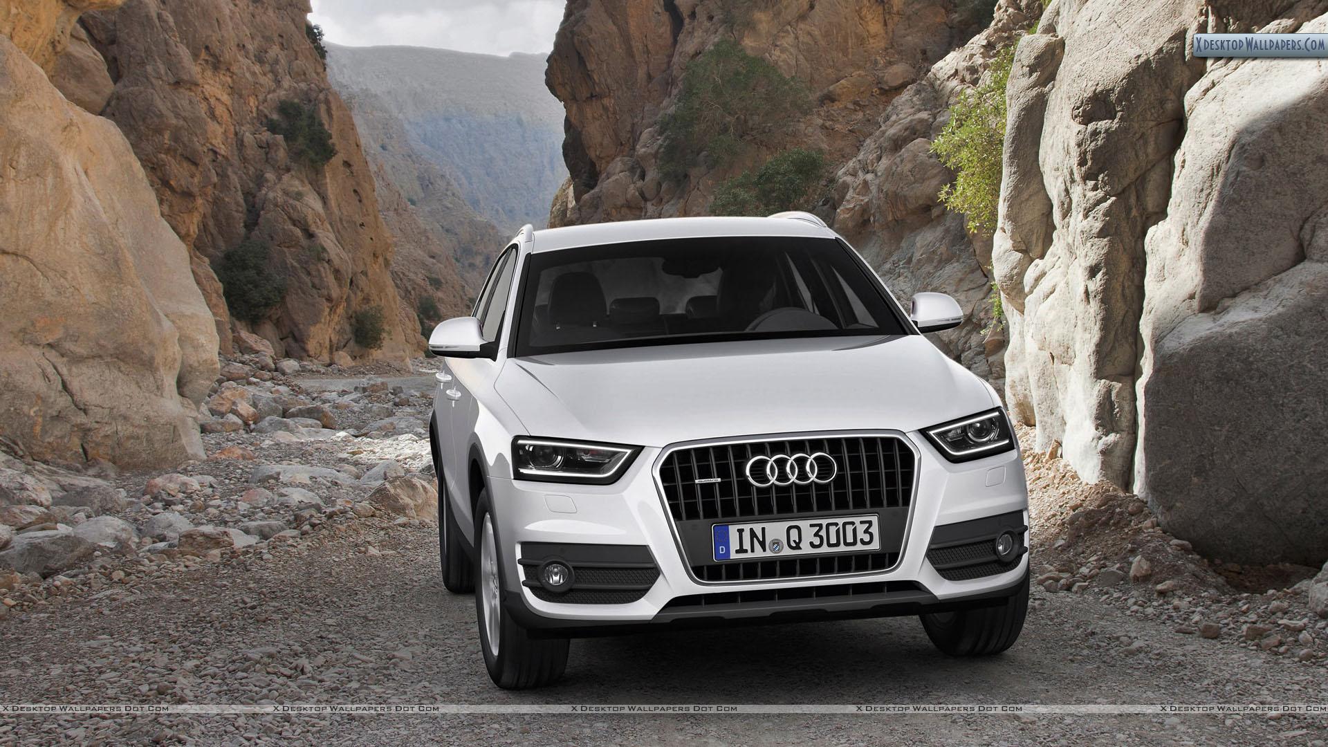 Audi Q3 White Color In a Valley Wallpaper