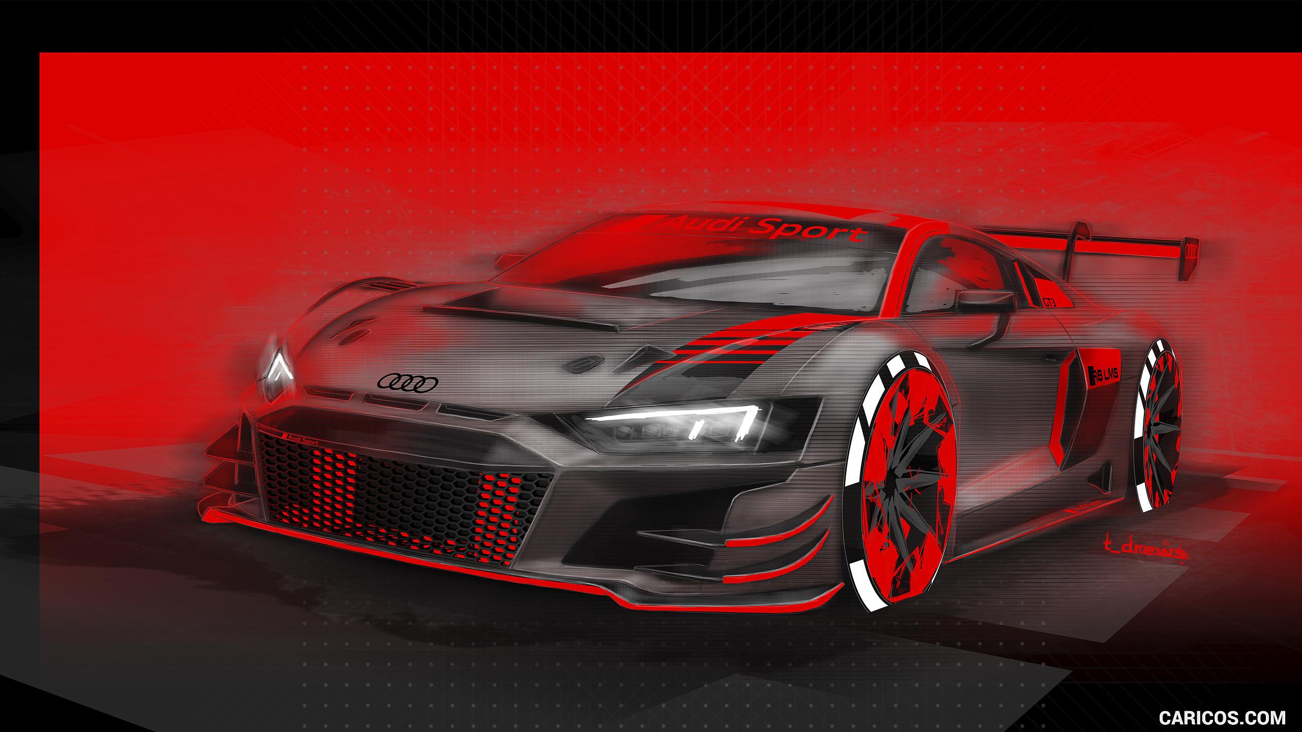 Audi R8 LMS GT3 Sketch. HD Wallpaper