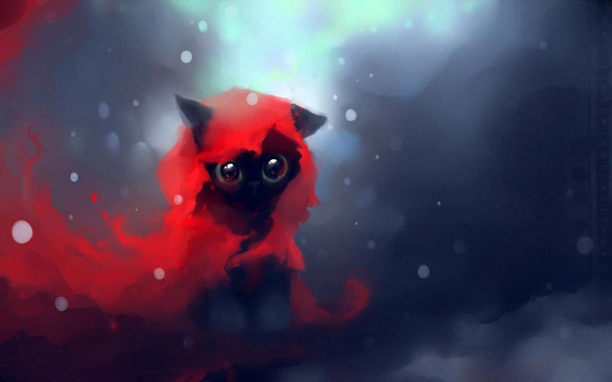 Cute Black Cat Painting Wallpaper Free Computer Desktop Wallpaper