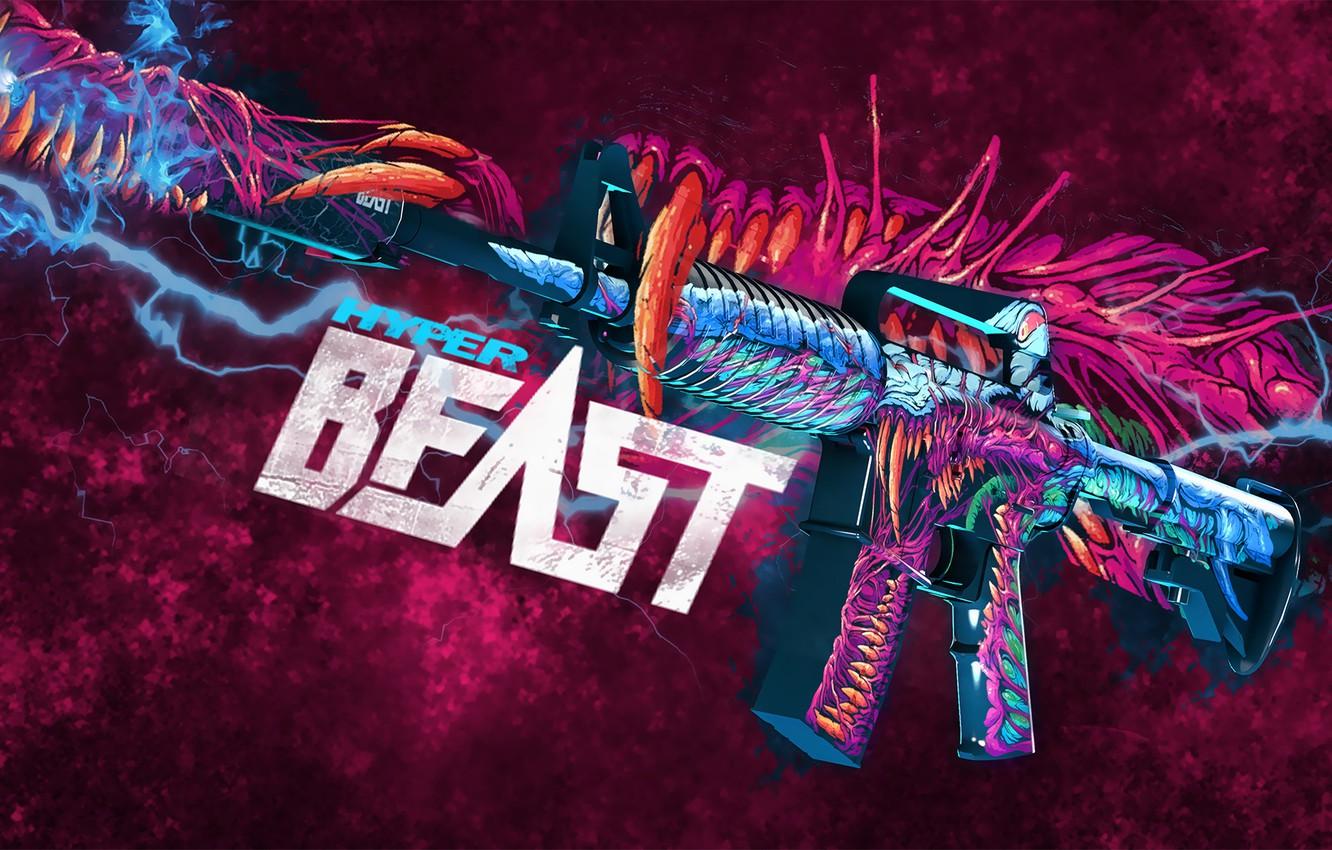 Wallpaper lightning, monster, paint, workshop, cs go, custom paint