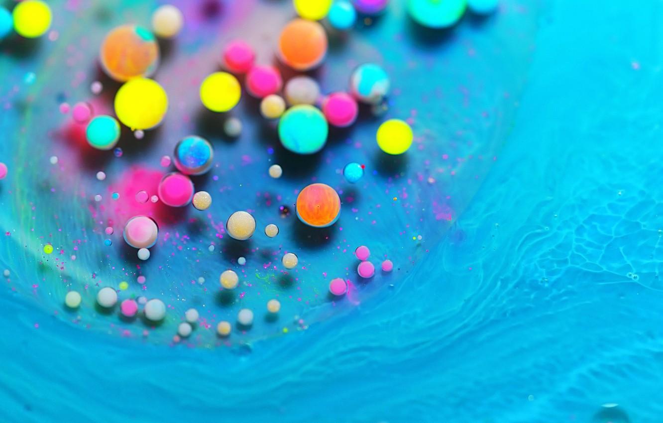 Wallpaper balls, paint, the volume, fluorescence image for desktop