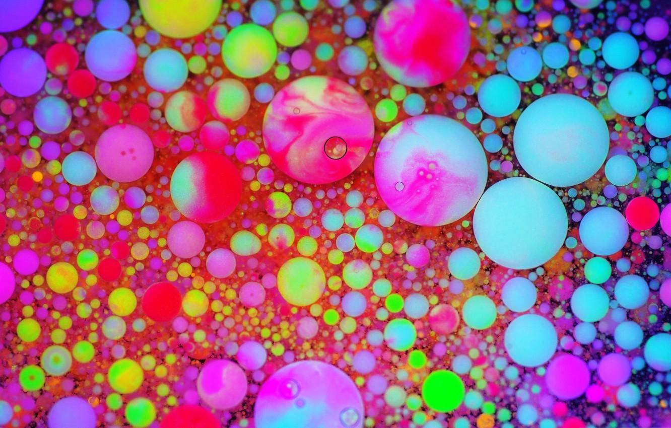 Wallpaper balls, macro, paint, fluorescence image for desktop