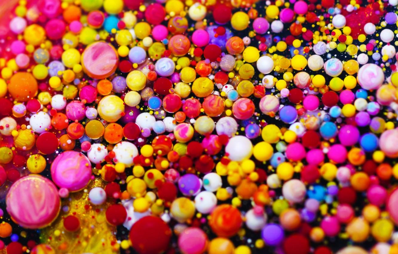 Wallpaper balls, paint, the volume, fluorescence image for desktop