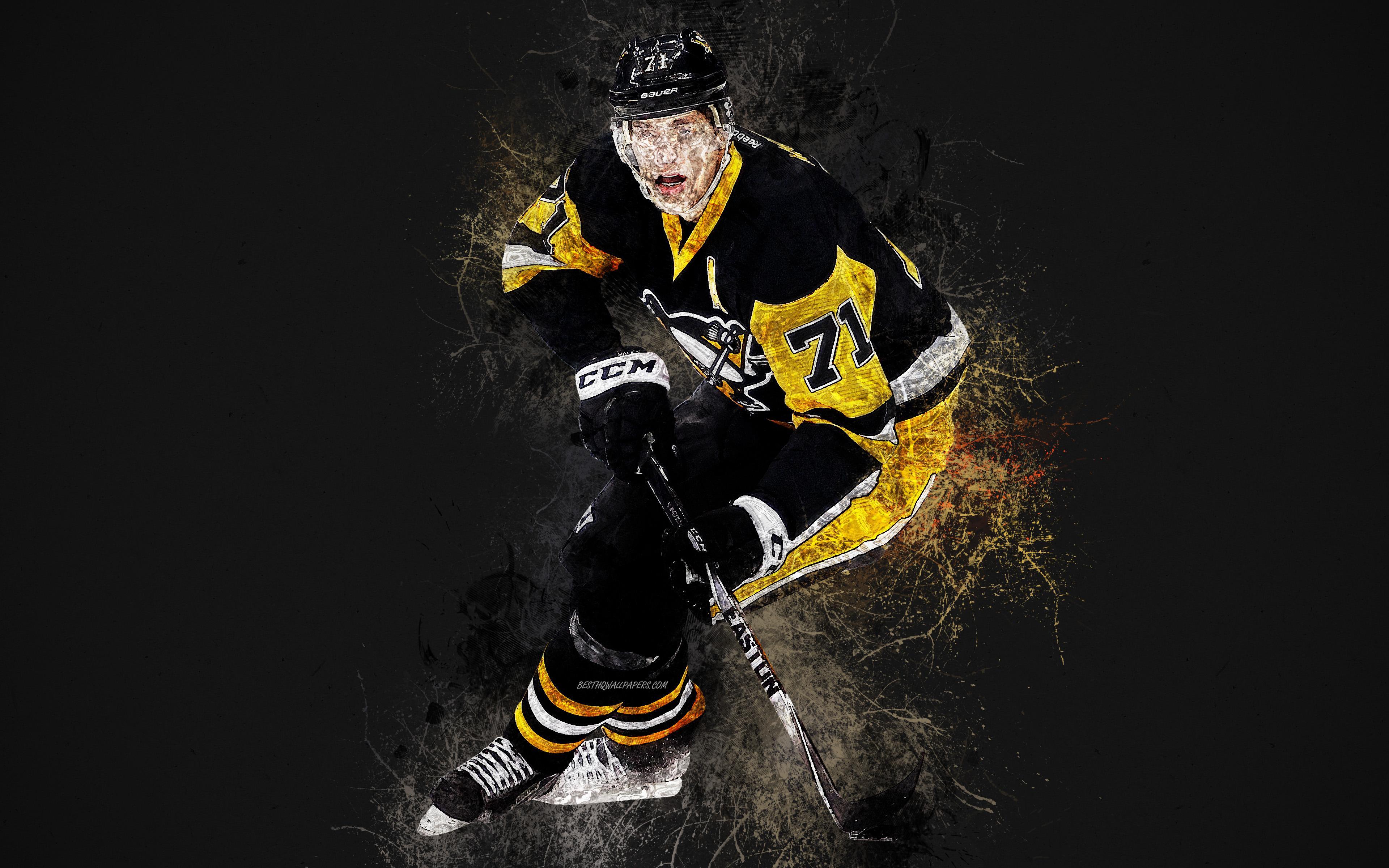 Download wallpaper Evgeni Malkin, 4k, Russian hockey player, art