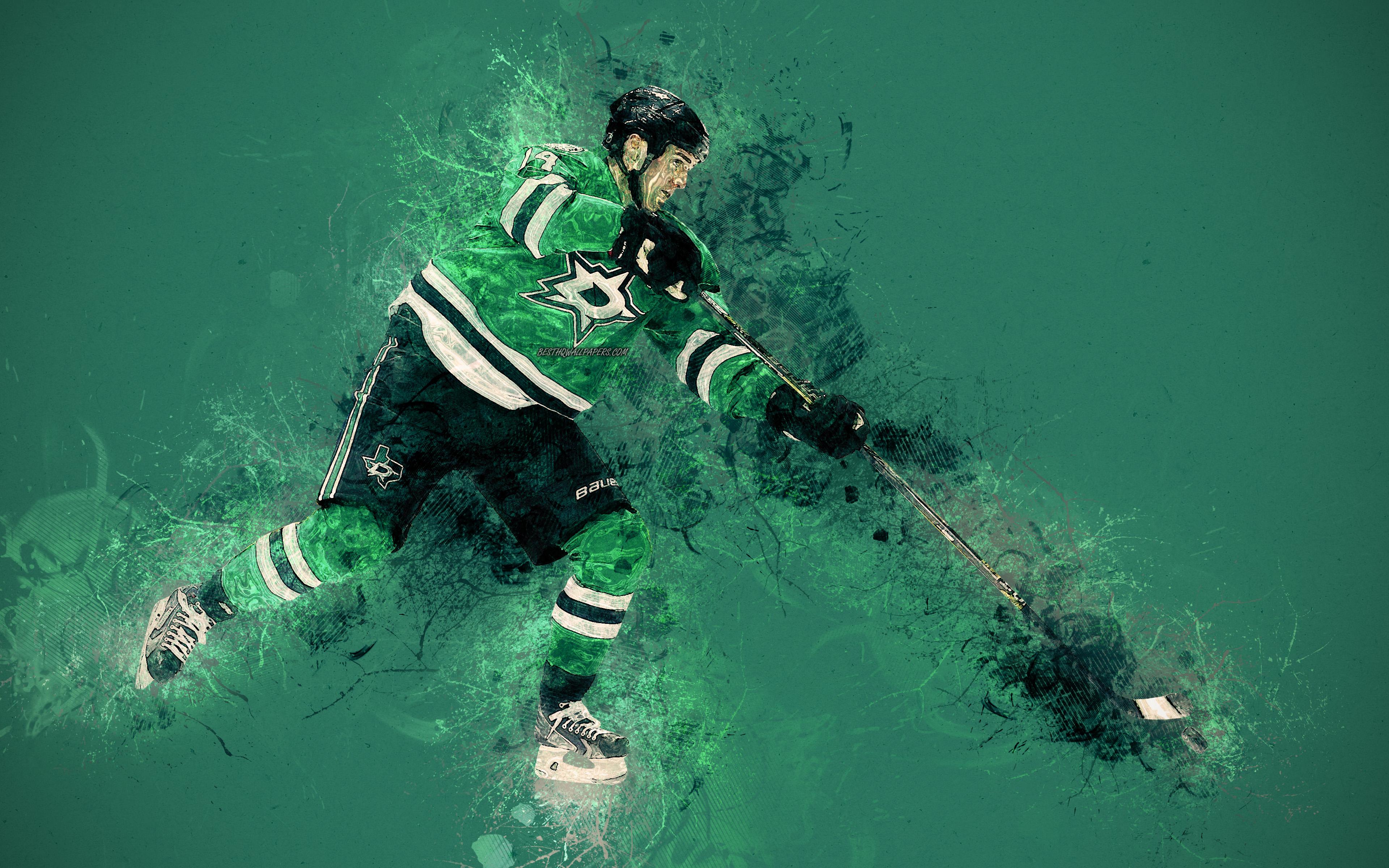 Download wallpaper Jamie Benn, 4k, Canadian hockey player, art