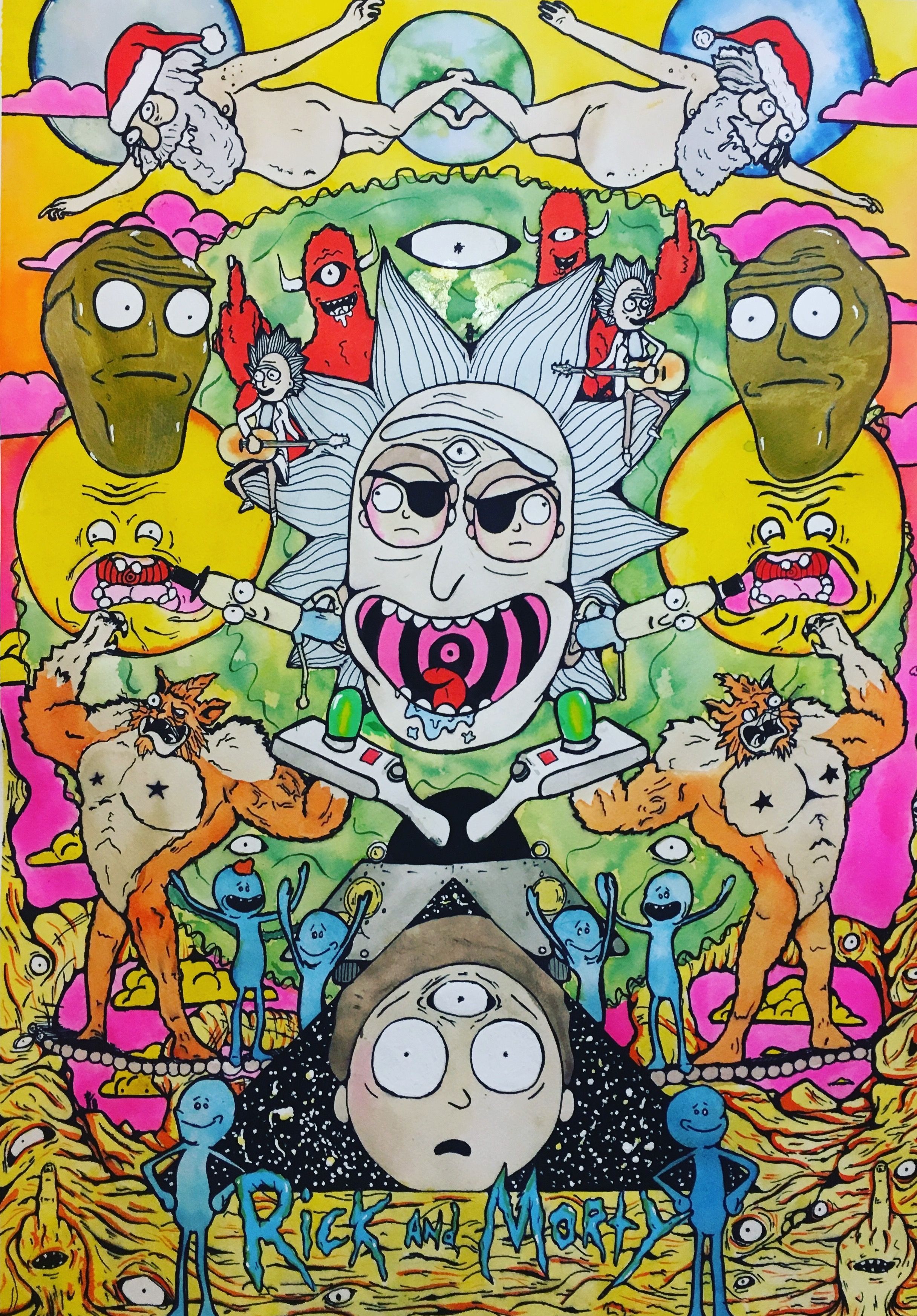 Trippy 4K Rick and Morty Wallpaper Background 63920 5000x3000px