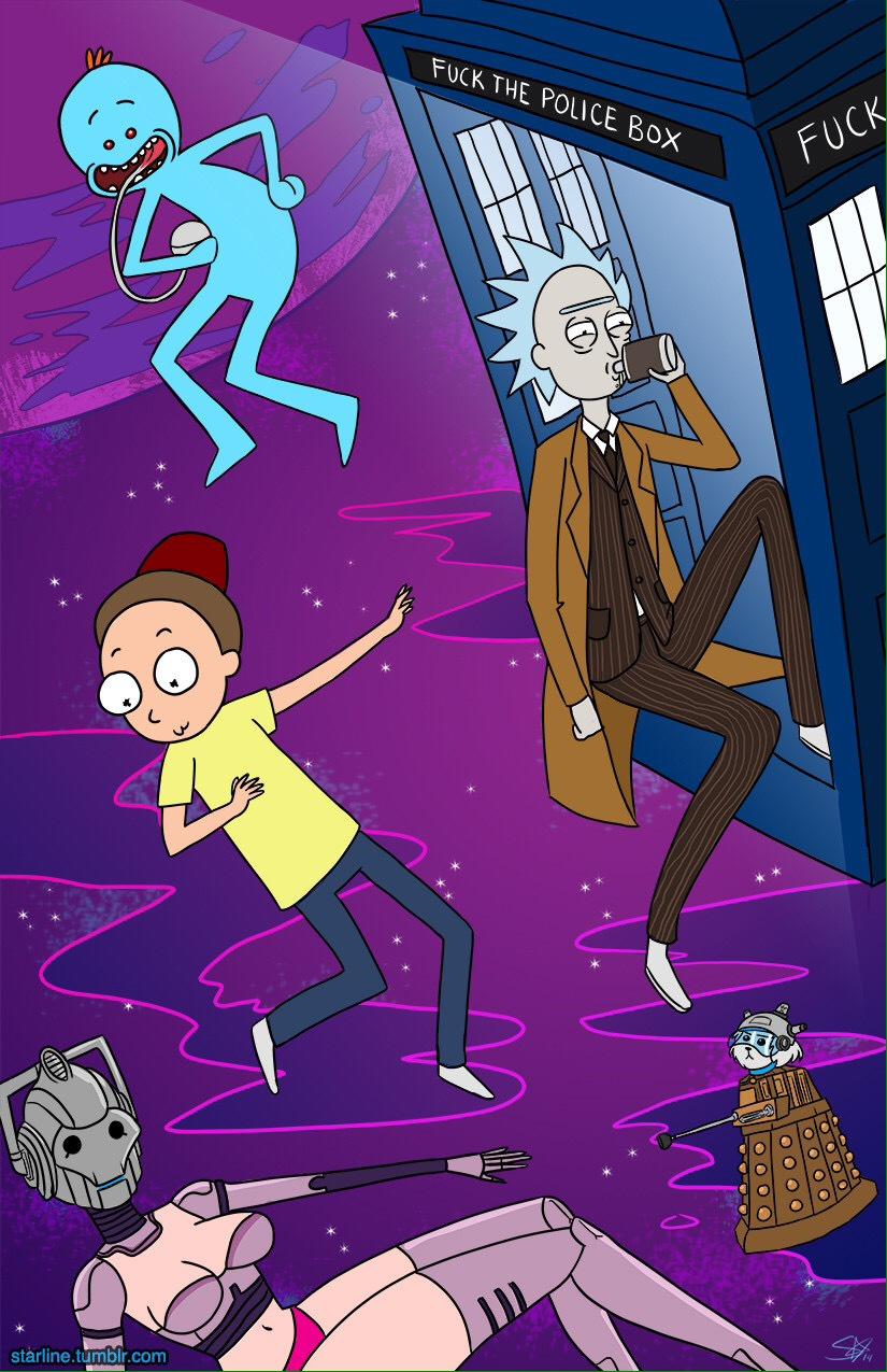The Rick and Morty Crossover Mashup Supreme, backgrounds and