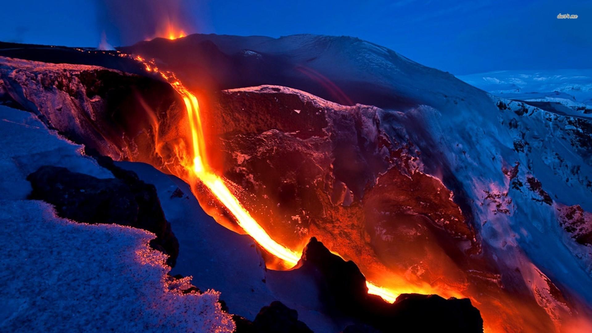 Iceland Volcano Wallpaper HD