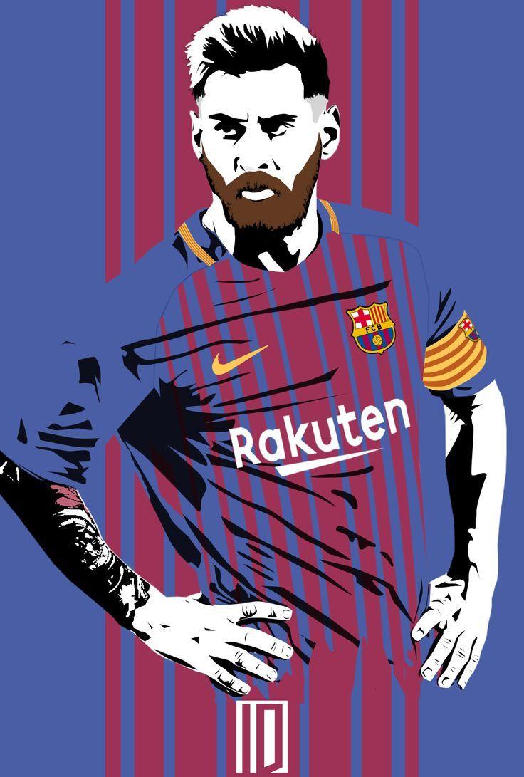Messi Cartoon Wallpaper. Pemain sepak bola, Sepak bola