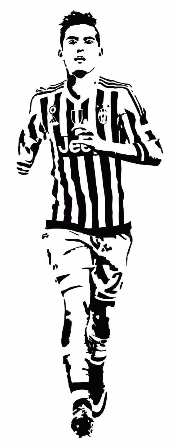 Free shipping diy wallpaper football palyer star dybala stickers