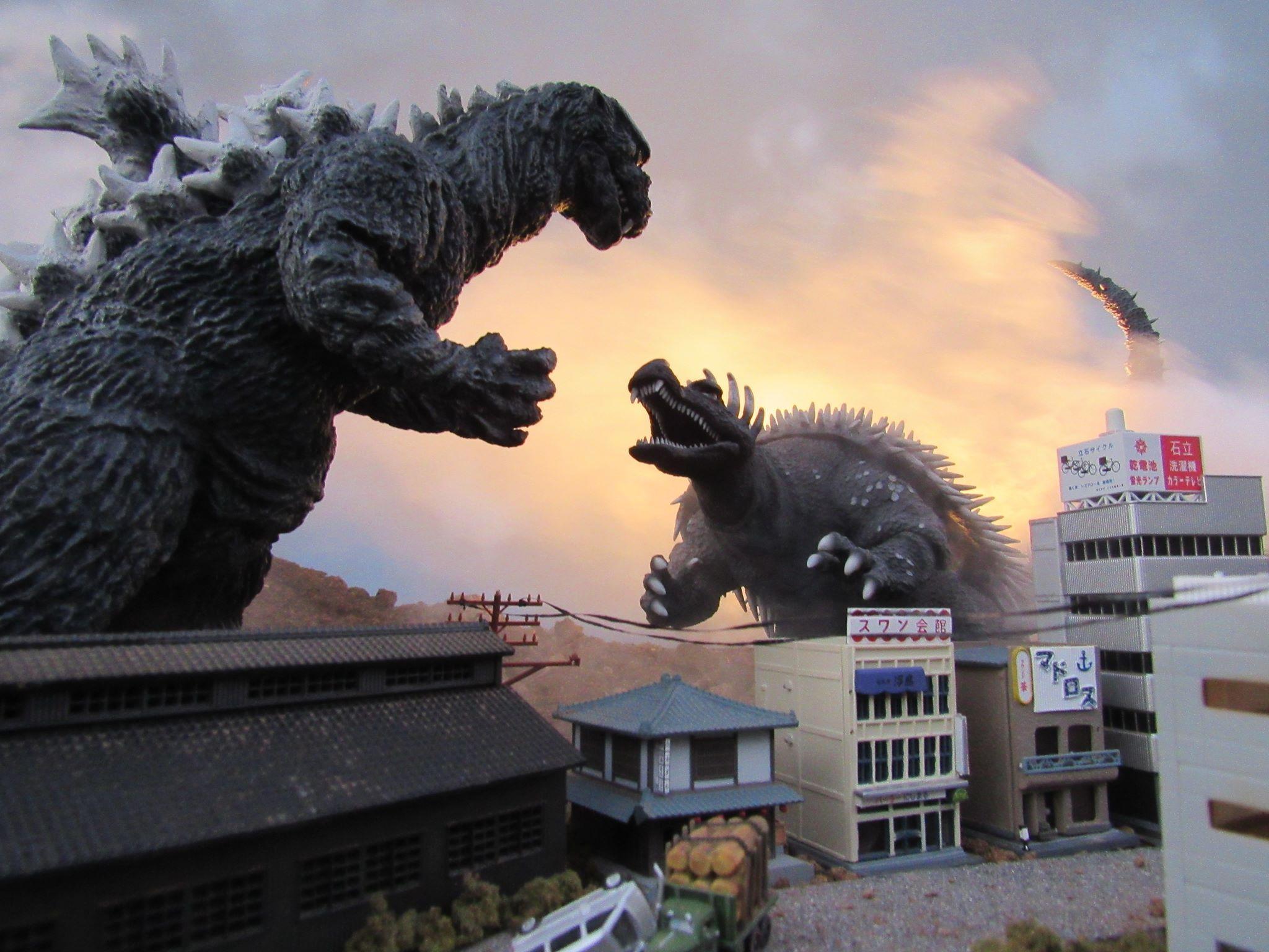 X Plus Godzilla And Anguirus 1955 Diorama Shot By Steve Harron